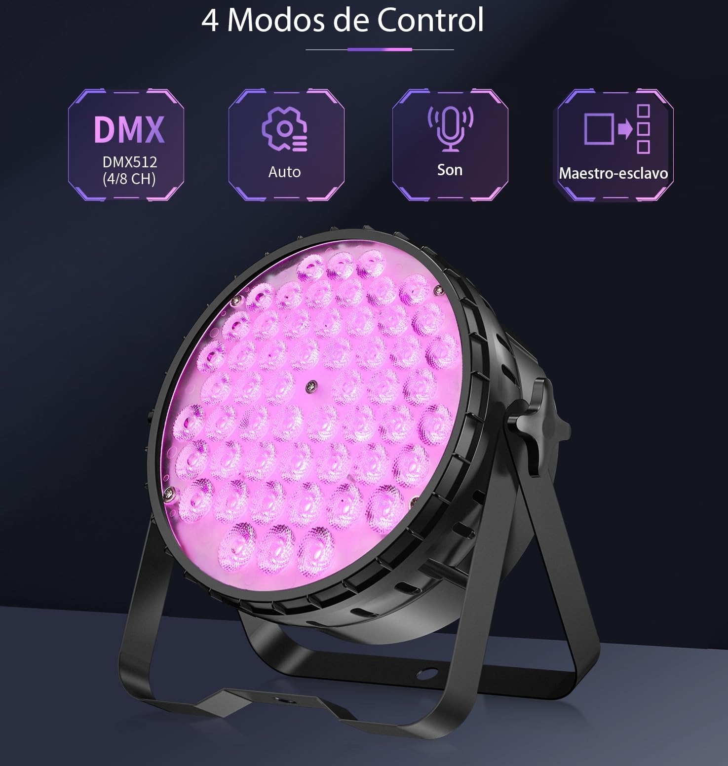 Luz PAR LED 54 * 4W, Betopper Luz Escénica Profesional RGBW 4en1, 5000 Lumen Alto CRI 90, Iluminación para Fiestas, DJ, Discoteca, Fotografía, Bodas y Eventos (1)