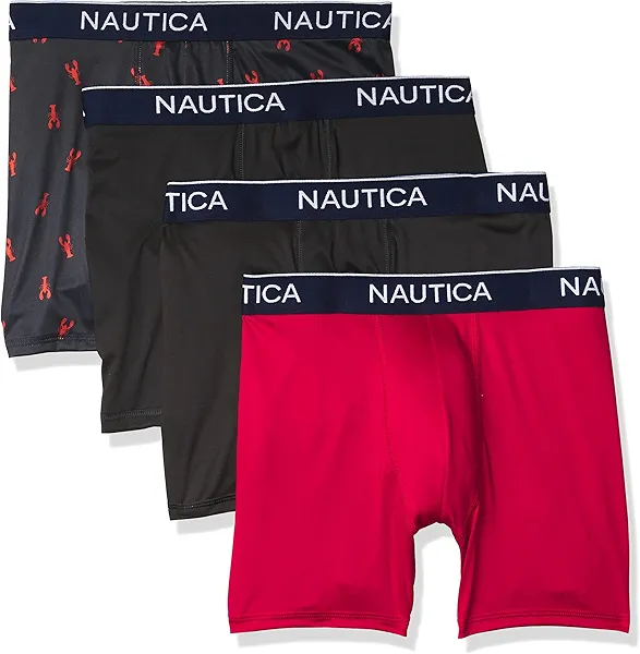 Nautica mens 4 Pack Micro Boxer Briefs