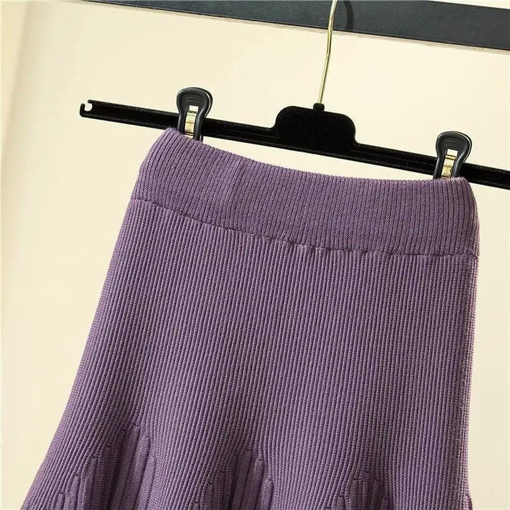 QXDZSW Gonna a pieghe versatile per autunno e inverno, a trapezio, per la stagione dei bambini, sembra sottile e copre i fianchi