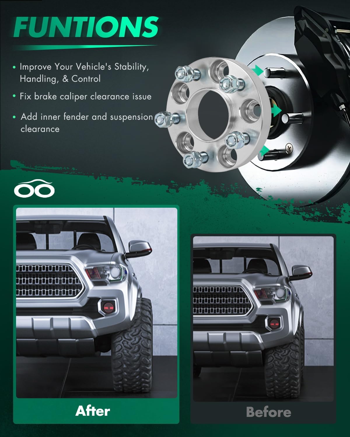 SCITOO 2Pcs Wheel Spacers 1 inch 5x115 Bore 70.3mm Studs 12x1.5 5 Lug Wheel Spacers Adapters Fit for for Chevrolet Equinox for Chevrolet for Malibu for Chevrolet Impala