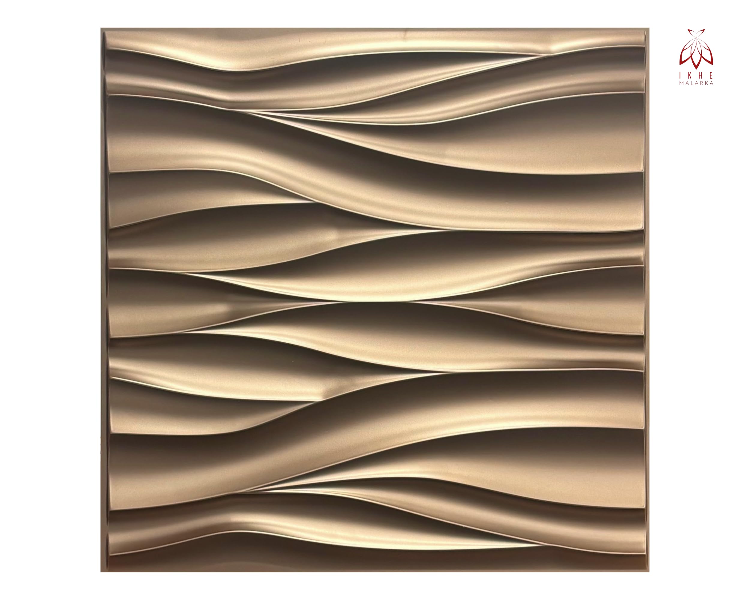 Paneles 3D 50x50 cm PVC paneles de pared de plástico pared/techo estilo gaming efecto 3D – 20 piezas 5m² placas PVC 3D (TD039 Café Metálico)