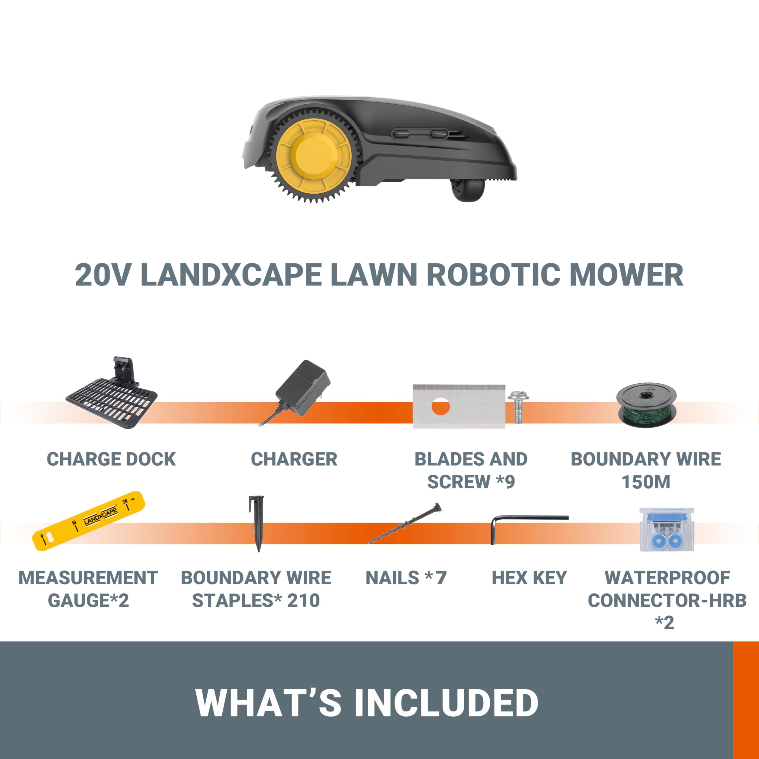 LANDXCAPE Robot cortacésped inalámbrico LX838i 800m², corte ajustable 30-60 mm | Robot cortacésped con wifi y sensor ultrasónico - hasta 800m² con WiFi y sensor ultrasónico Ancho de corte 18 cm