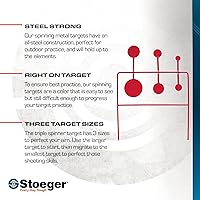 Vista 3 de Stoeger Triple Spinning Target - Objetivo de práctica de pistola de aire comprimido de metal