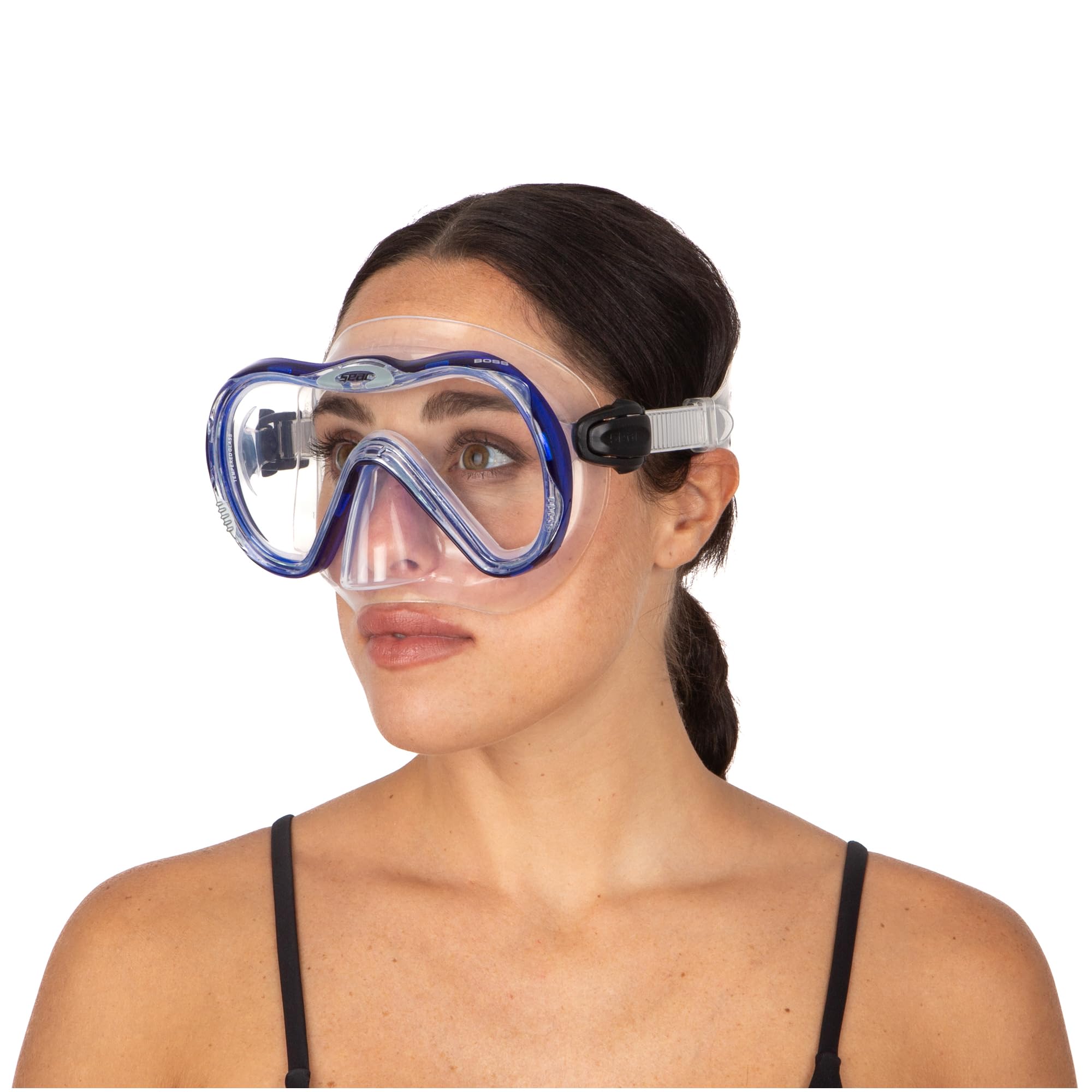 SEAC Set BIS Boss Dry, Kit en Silicone pour plongée sous-Marine et en apnée avec Masque et Tuba avec Système Dry Top et soupape de Purge