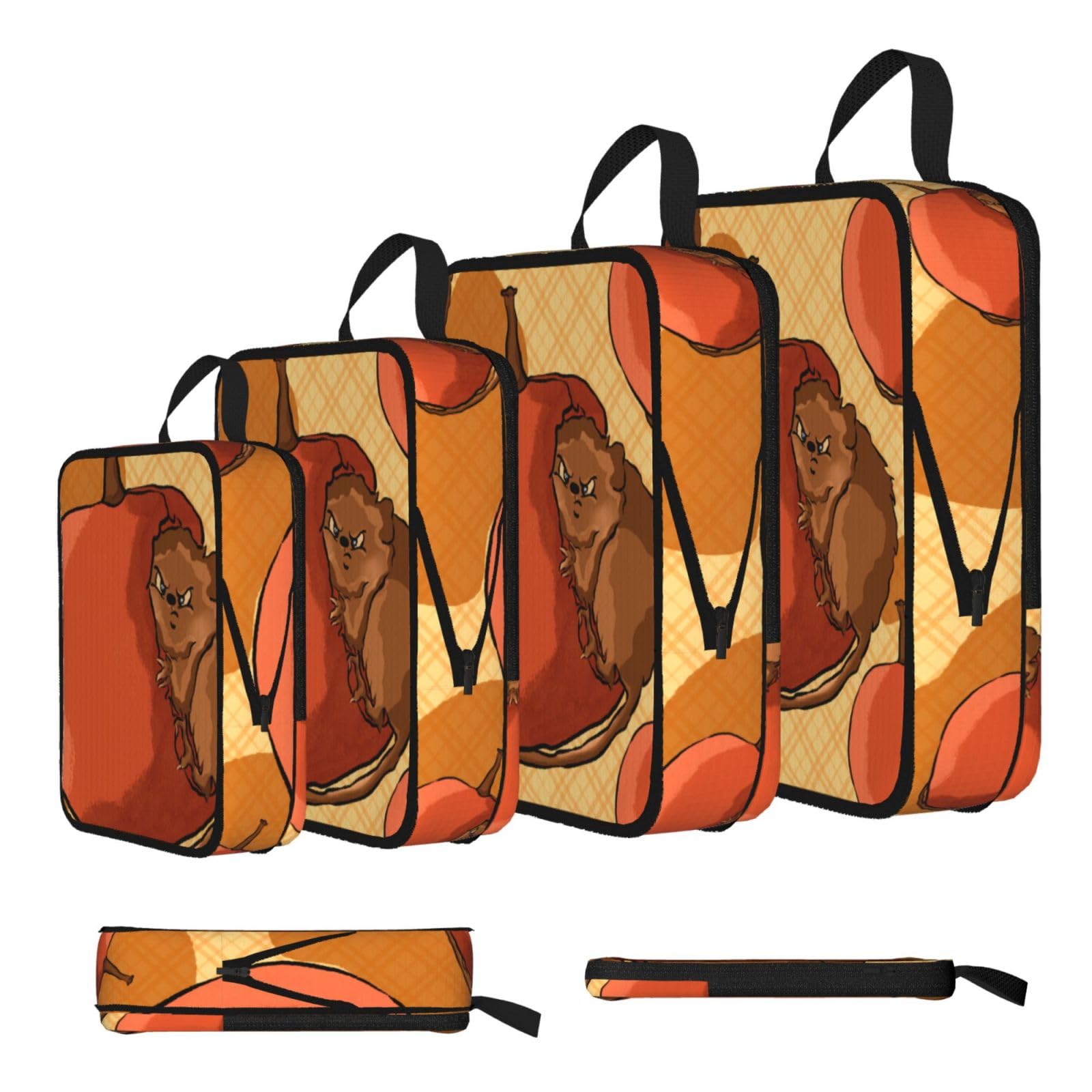 Cute little hamster Compression Packing Cubes 4 Piece Set