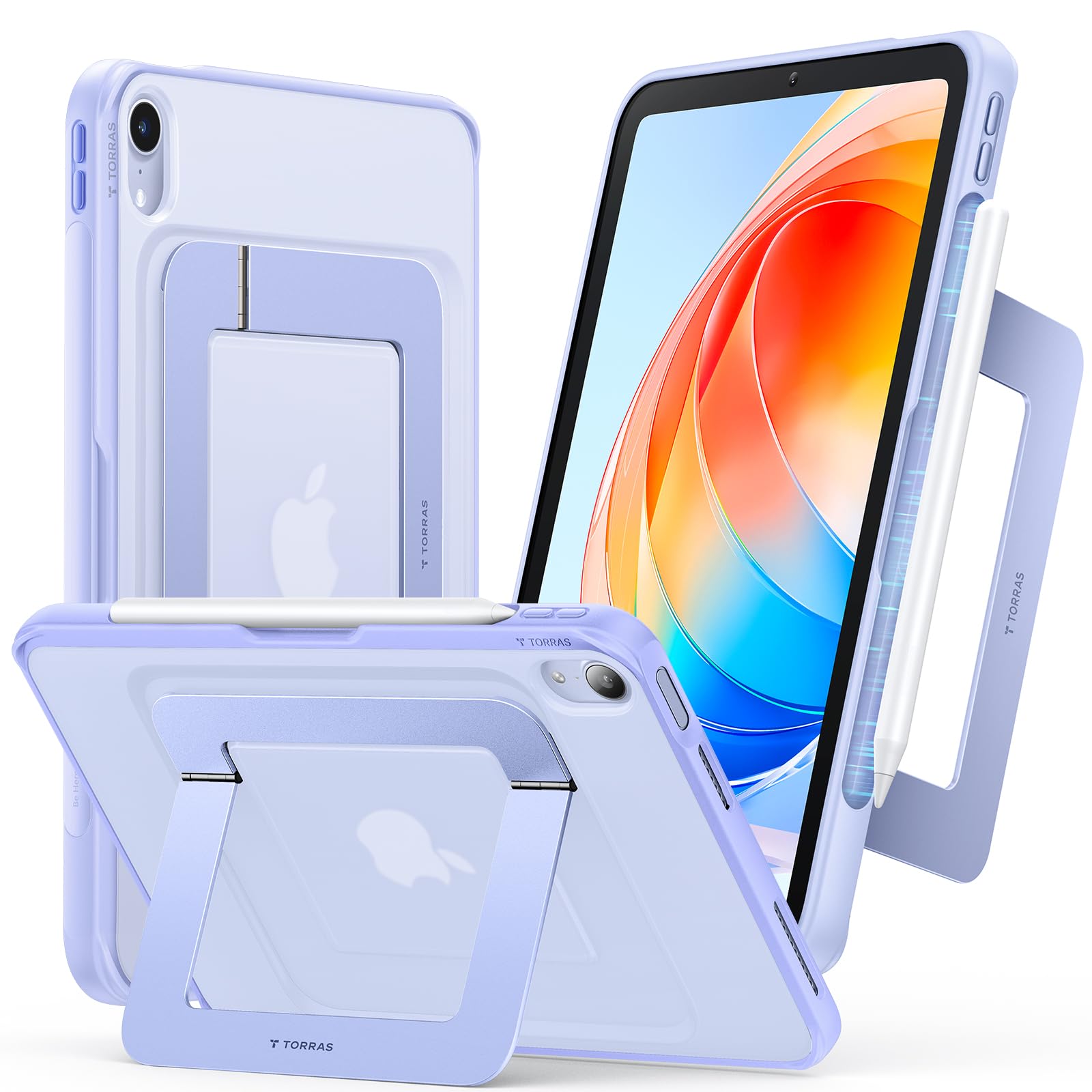 TORRAS Ostand K1 for iPad Air 11 inch Case w/Stand M4/M3/M2, Purple