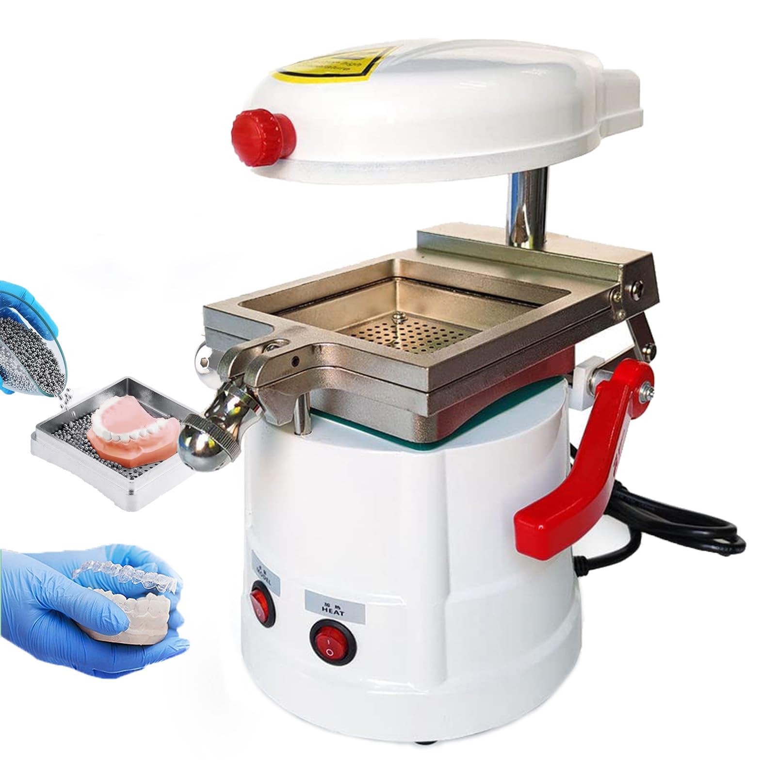 Dentystyczna maszyna do formowania próżniowego Power Former Narzędzie do formowania termicznego z symetrycznym systemem grzewczym 1000 W Sprzęt laboratoryjny do formowania termicznego Precyzyjne