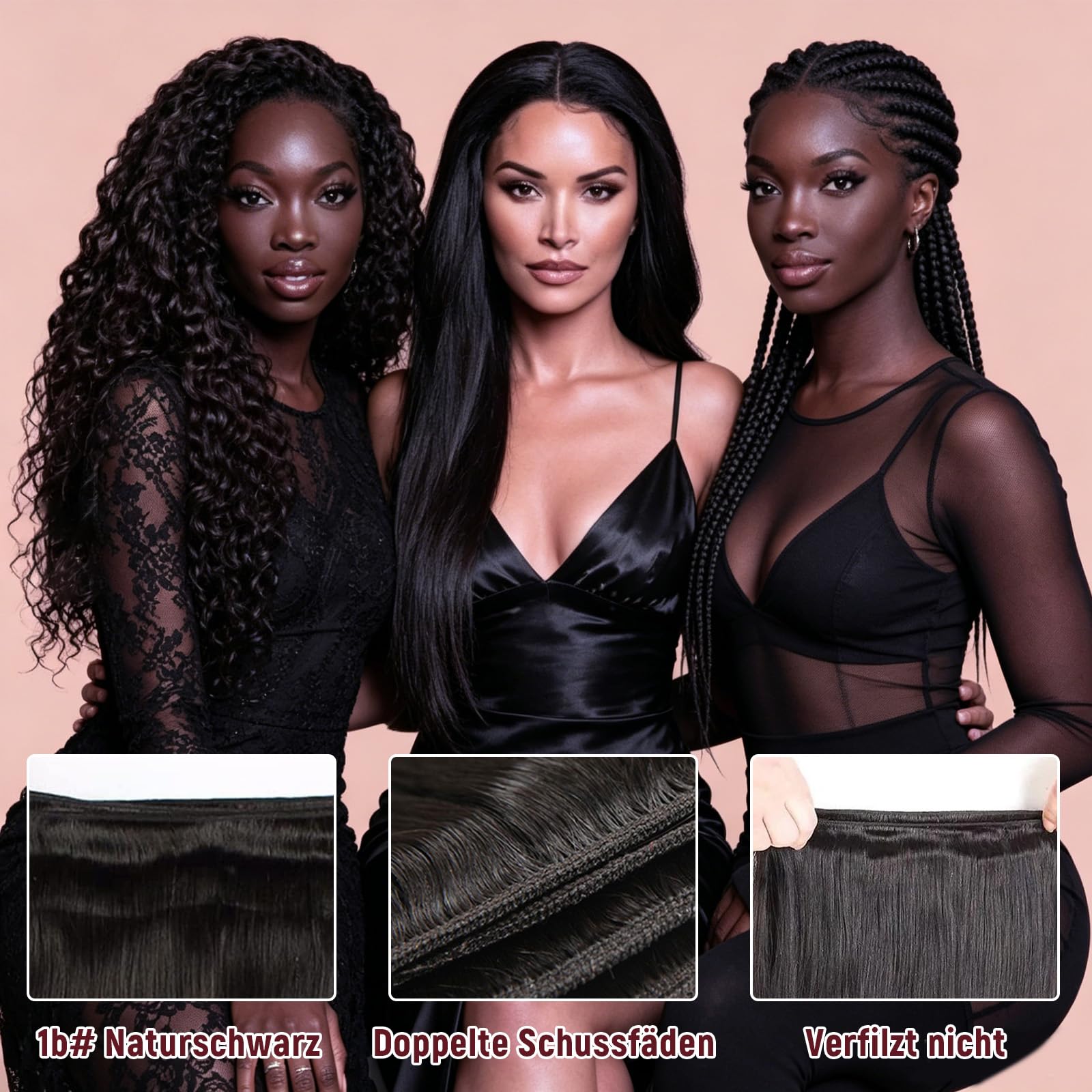 12A Glattes Tressen echthaar zum einnãhen,14 16 18 Zoll 100% unbehandeltes | Black Weft Extensions Echthaar Tressen,Brazilian Echthaar tressen zum einnähen,Gefärbt/Gebleicht/Geglättet,Human Hair Bundles