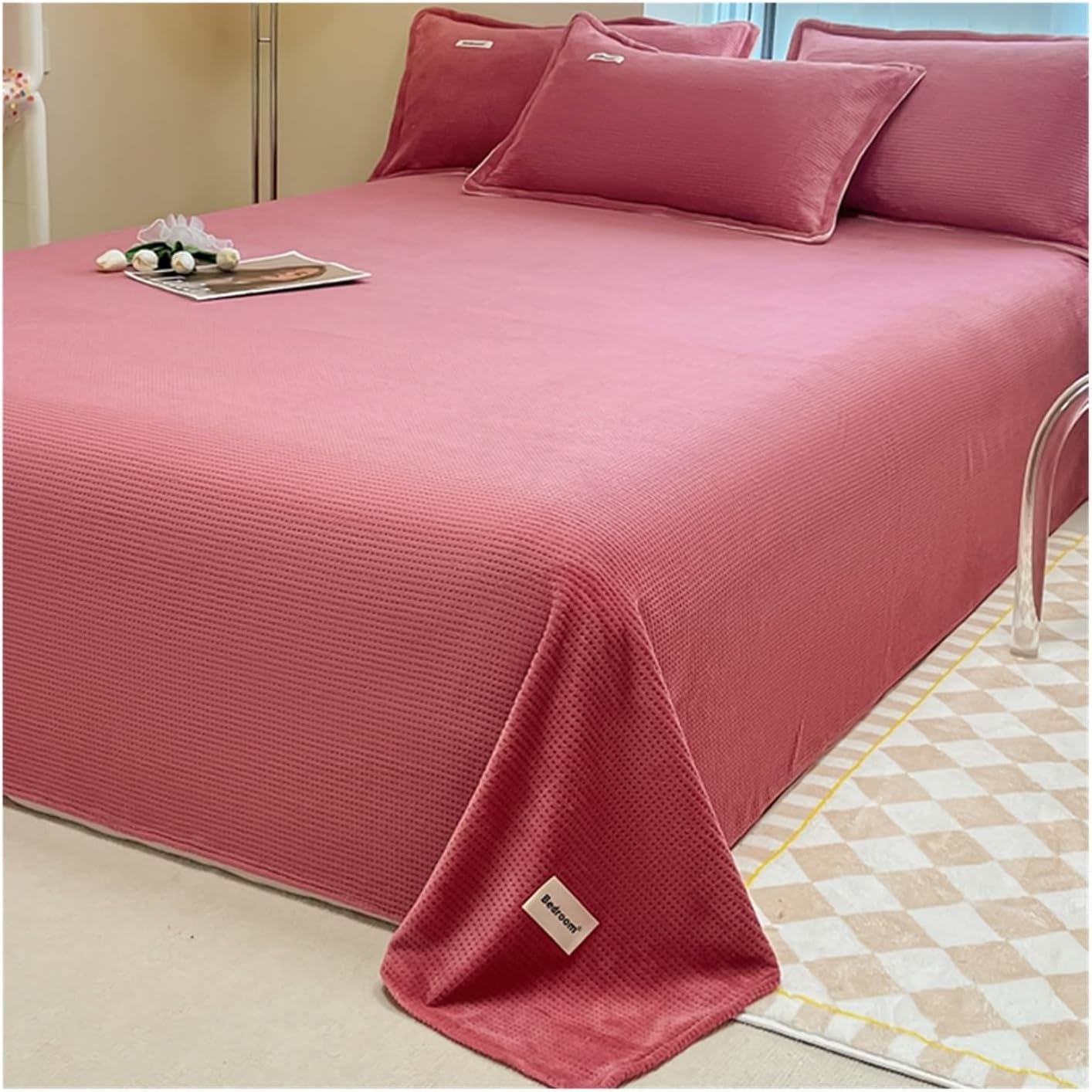 Flannel Bed Sheet Bed Sheet Linen Towel without Elastic Band Fluffy