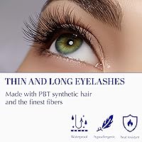 Vista 7 de Extensiones de pestañas postizas naturales de cachemira 4D, autoadhesivas, reutilizables, pestañas largas, de aspecto natural, pestañas esponjosas