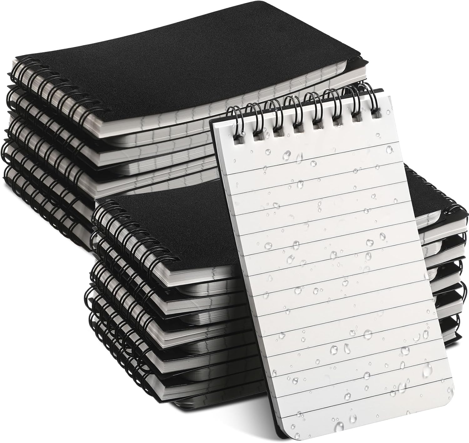 Geyoga 24 Pack Waterproof Spiral Notebook 3" x 5