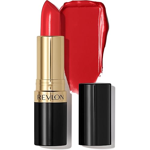Revlon Super Lustrous Lipstick, Creamy Formula For Soft, Fuller-Looking Lips, Moisturized Feel, Love That Red (725), 0.15 oz