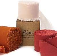 Vista 9 de Ribbli Cinta de gasa blanca – 1.5 pulgadas x 30 yardas, seda hecha a mano, gasa con flecos para invitaciones de boda, envoltura de regalos, ramos