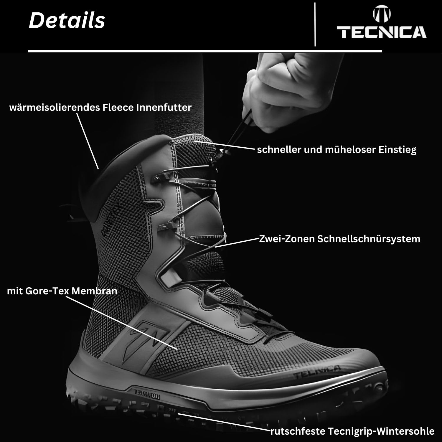 Tecnica Winterschuhe Winterstiefel Schneeschuhe Schneestiefel Argos GTX WS Damen - Größe: UK6.5 EU40 - Altura Cy Laguna - Schnee Boots - Gore-Tex Membran - wasserdicht und atmungsaktiv