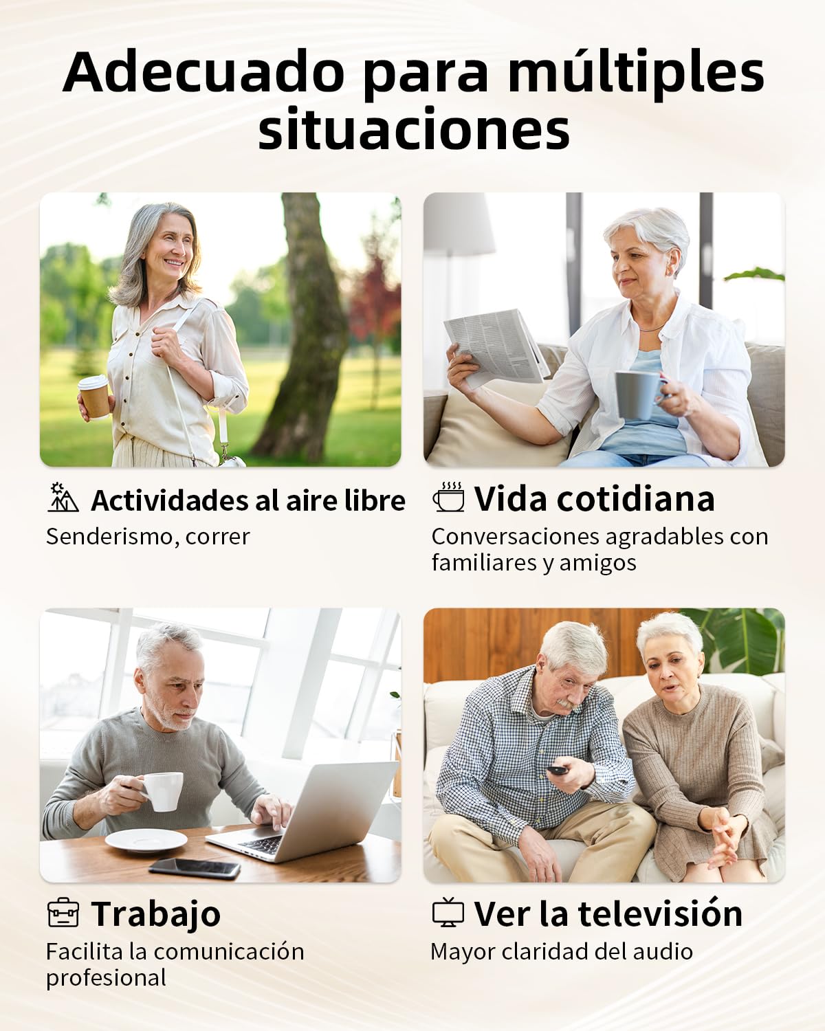 Britzgo VHP-1206 Dispositivo Recargable de Gancho，Tecnología de Procesamiento Digital de Señal，40 h de Batería，Doble Modo de Sonido，Diseño Ligero y Cómodo
