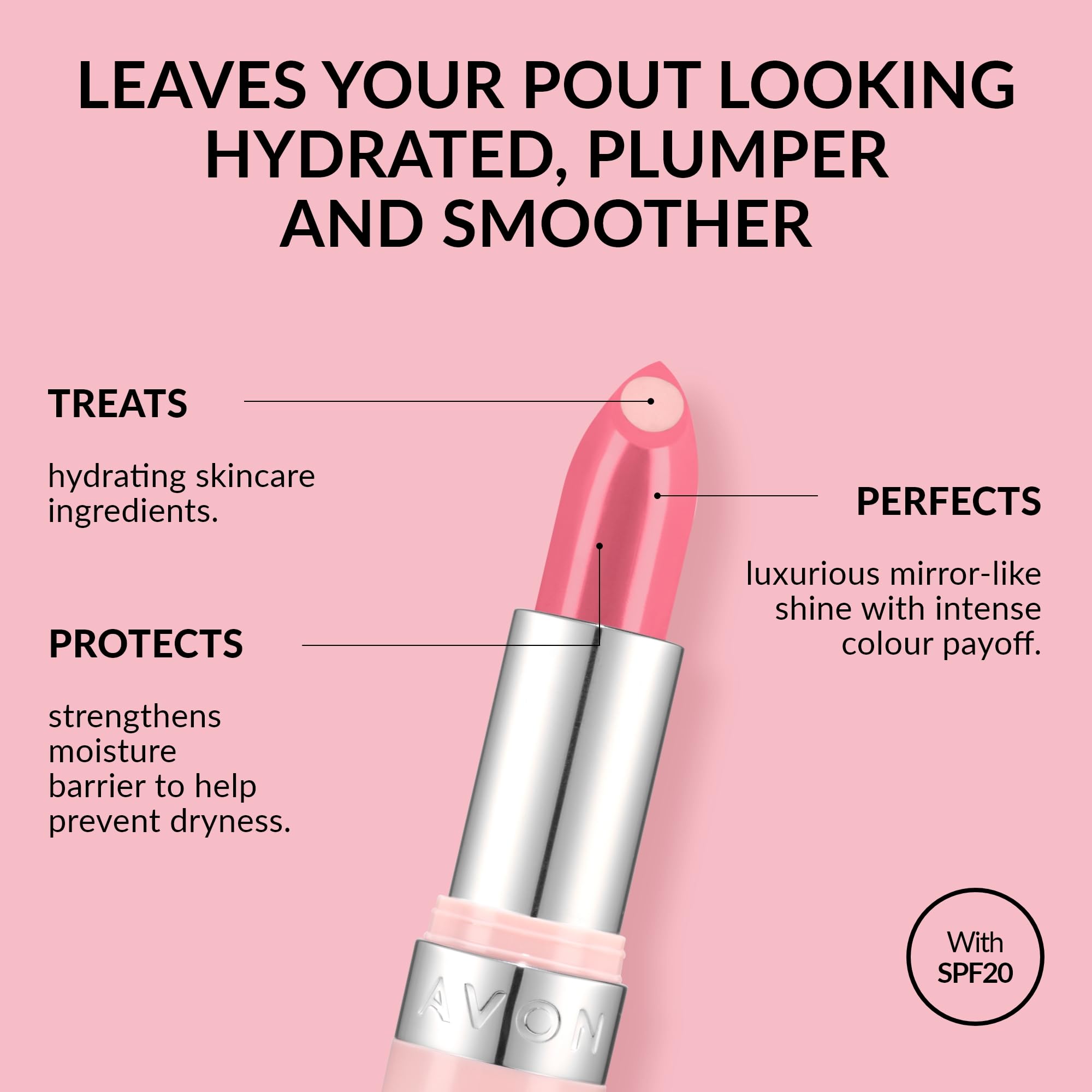 Avon Hydramatic Işıltılı Ruj Bright Pink