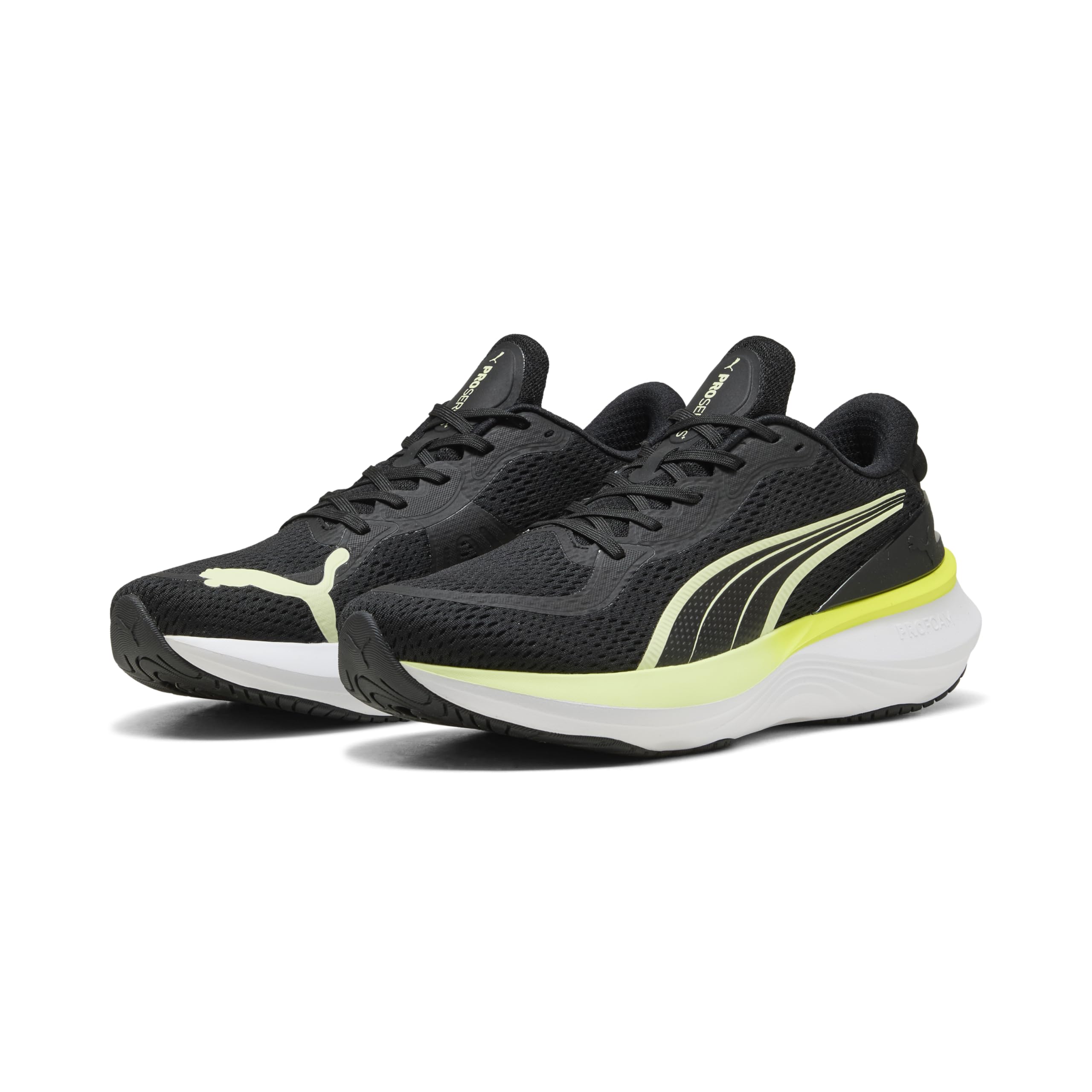 Puma Unisex SCEND PRO 2 Straßen-Laufschuh, Black-Apple Spritz-LUX Lime, 41.5 EU, Puma Black Apple Spritz Lux Lime, 42.5 EU