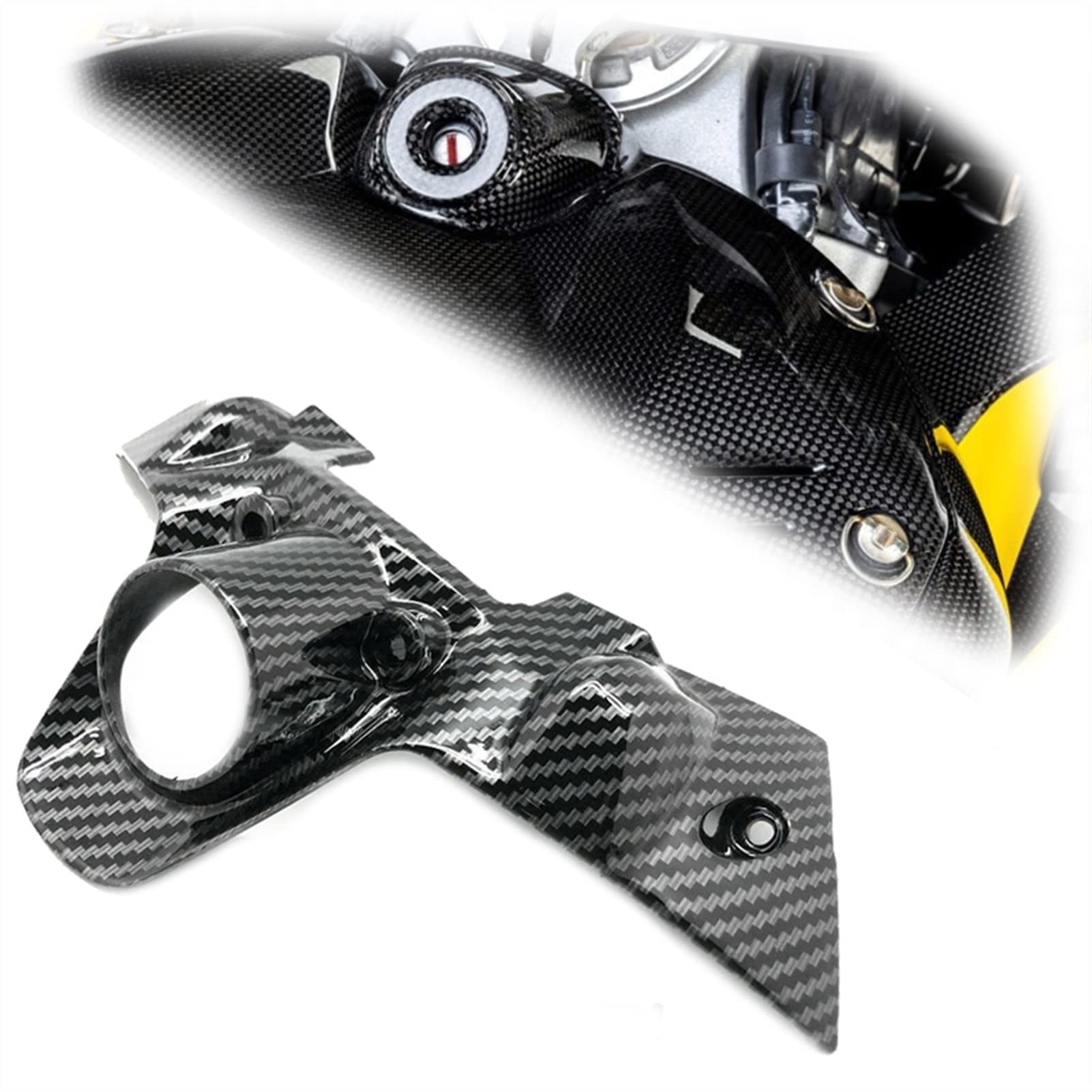 Serrure Panigale V4 carbone pour éviter les rayures de clés sur interrupteur moto 2018