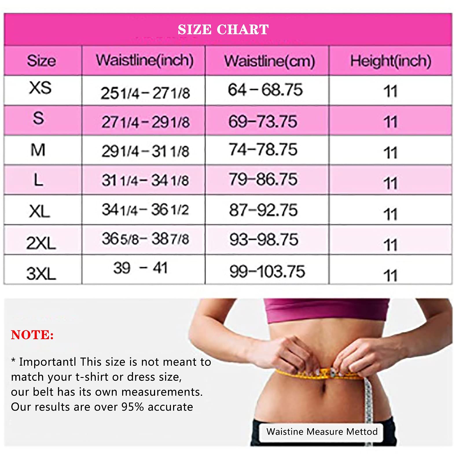 WHSPORT Femme Ceinture de Sudation Ajustable en Sauna Néoprène Ceinture de Minceur Sport Gaine Amincissante Ventre Plat Serre Taille Corset Sculptant Réglable Ceinture Abdominale Zip