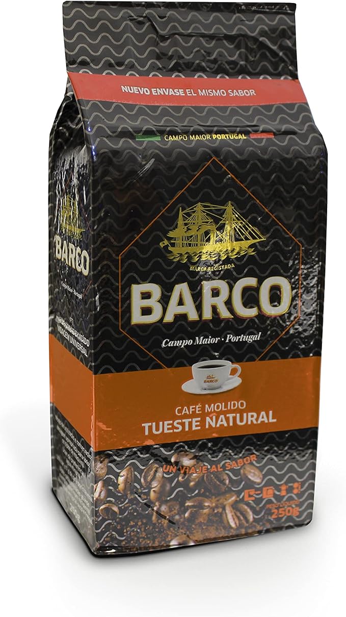 Boat - Ground Coffee - High Intensity - Natural Roast - Pronounced and Aromatic Flavor - Natural Ground - 250g