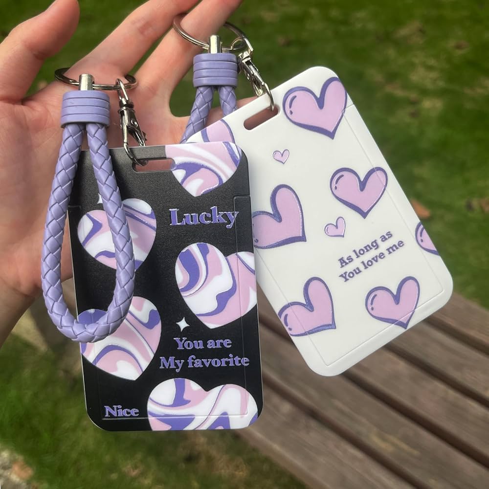 アイドル PENTAGON KINO key holder Harttie 2 Pcs Photocard Holder Keychain Heart Pattern Kpop Photocard