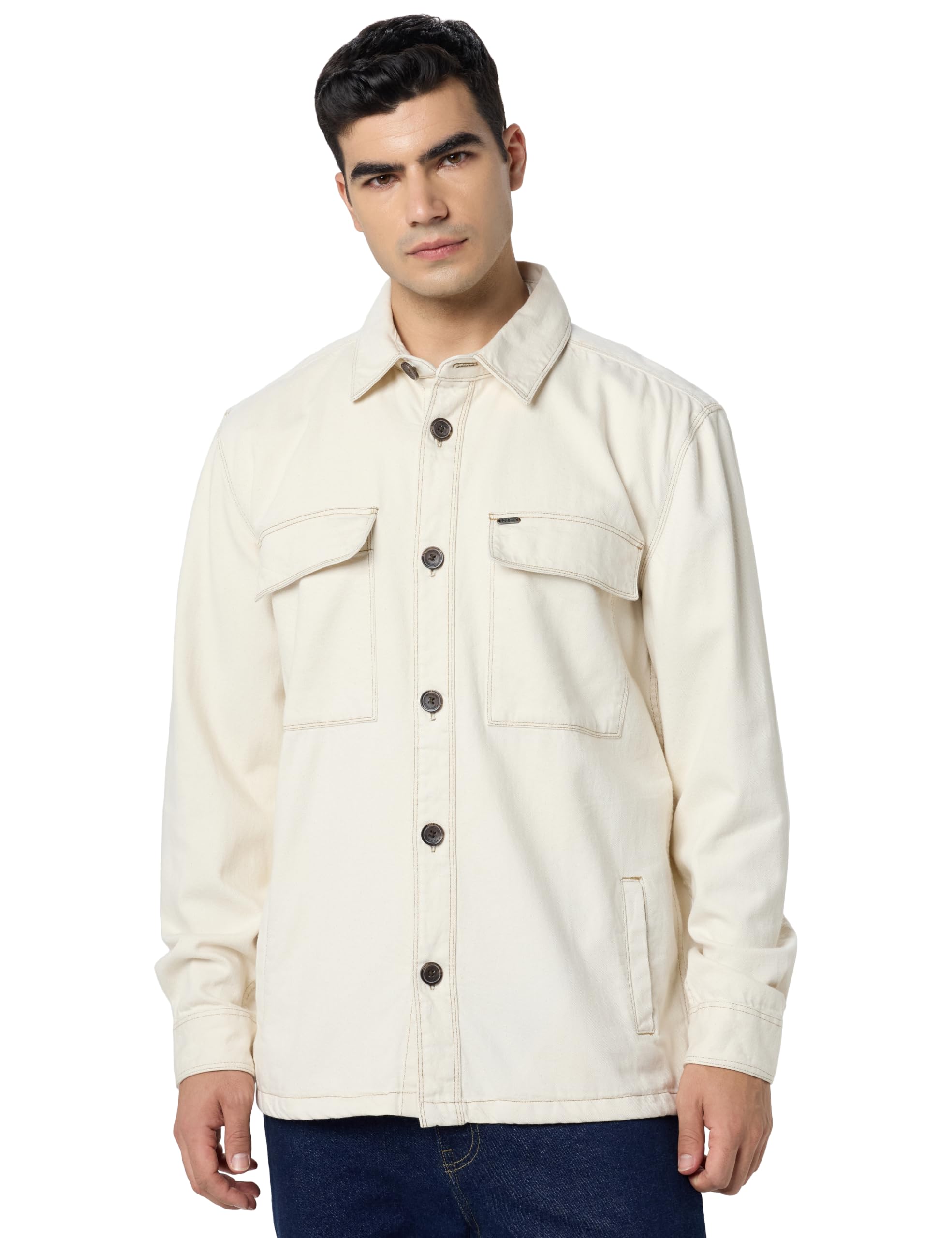 pepe jeans Men's Solid Oversized Fit Shirt | Full Sleeve | Shirt for Men | Mens Casual Shirts-picture-10