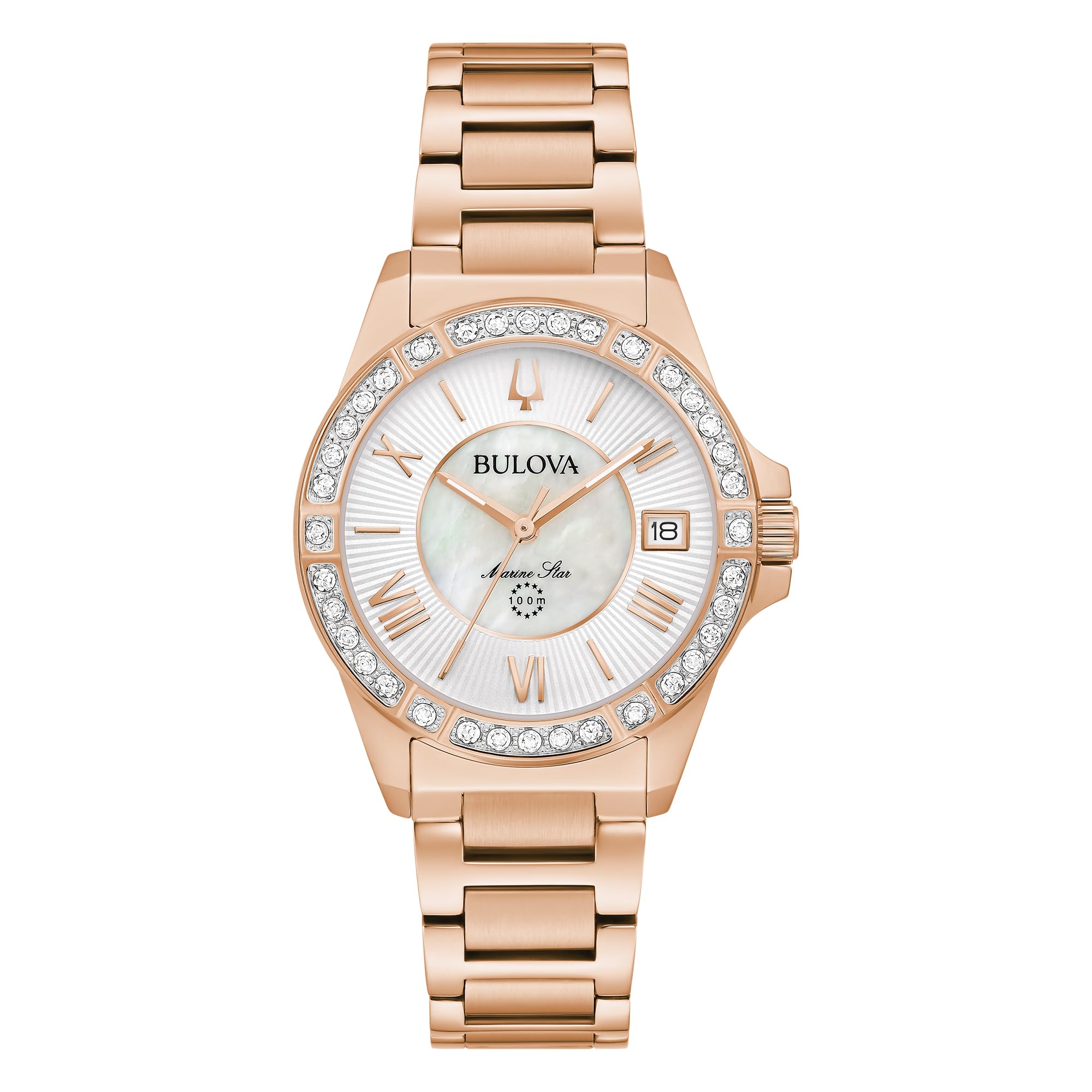 Bulova Marine Star Ladies' Rose Gold Tone Bracelet Watch
