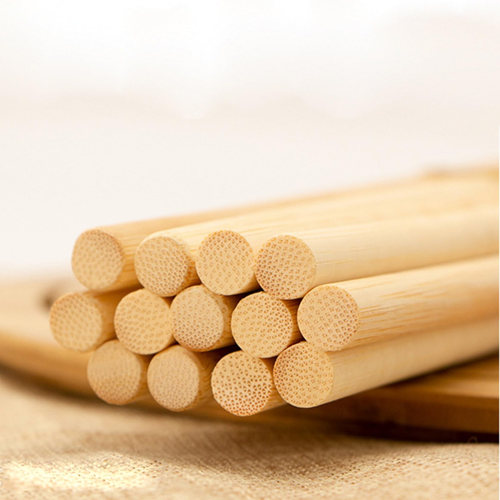 80 Bastoncini Di Bambù Per Fai Da Te - 30 Cm X 8 Mm Per Decorazioni E Artigianato - Foto 8
