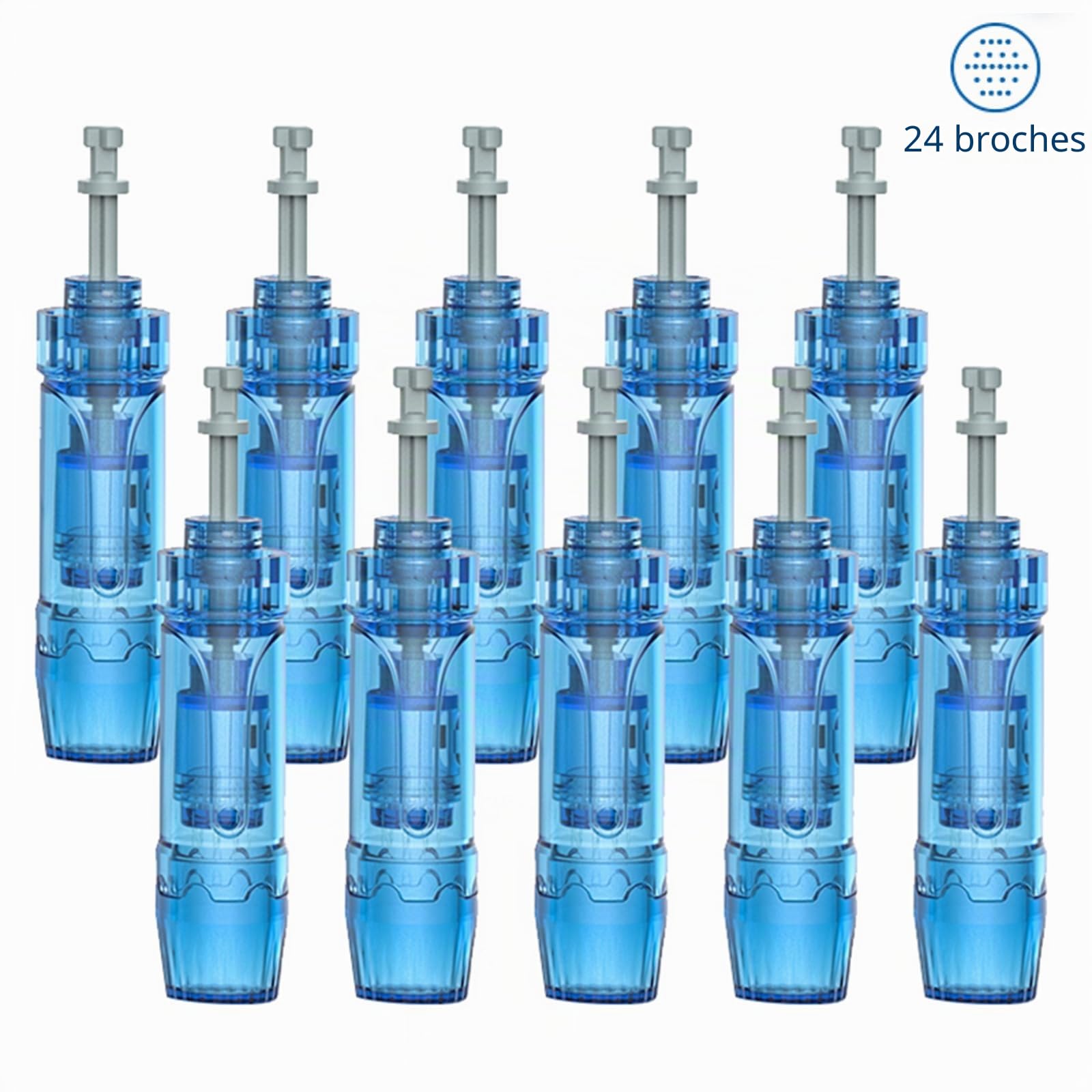 24 Aiguilles de Rechange pour Stylo Dr. Pen Ultima A8S / M8S / A9 - Pack de 10 24 Cartouches de Rechange pour Stylo Dr. Pen avec Système de Fixation à Baïonnette - Authentique Dr. Pen