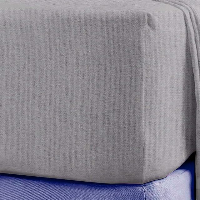 Sleep&Snuggle 100% Brushed Cotton Thermal Flannelette Fitted Sheet - King - Grey