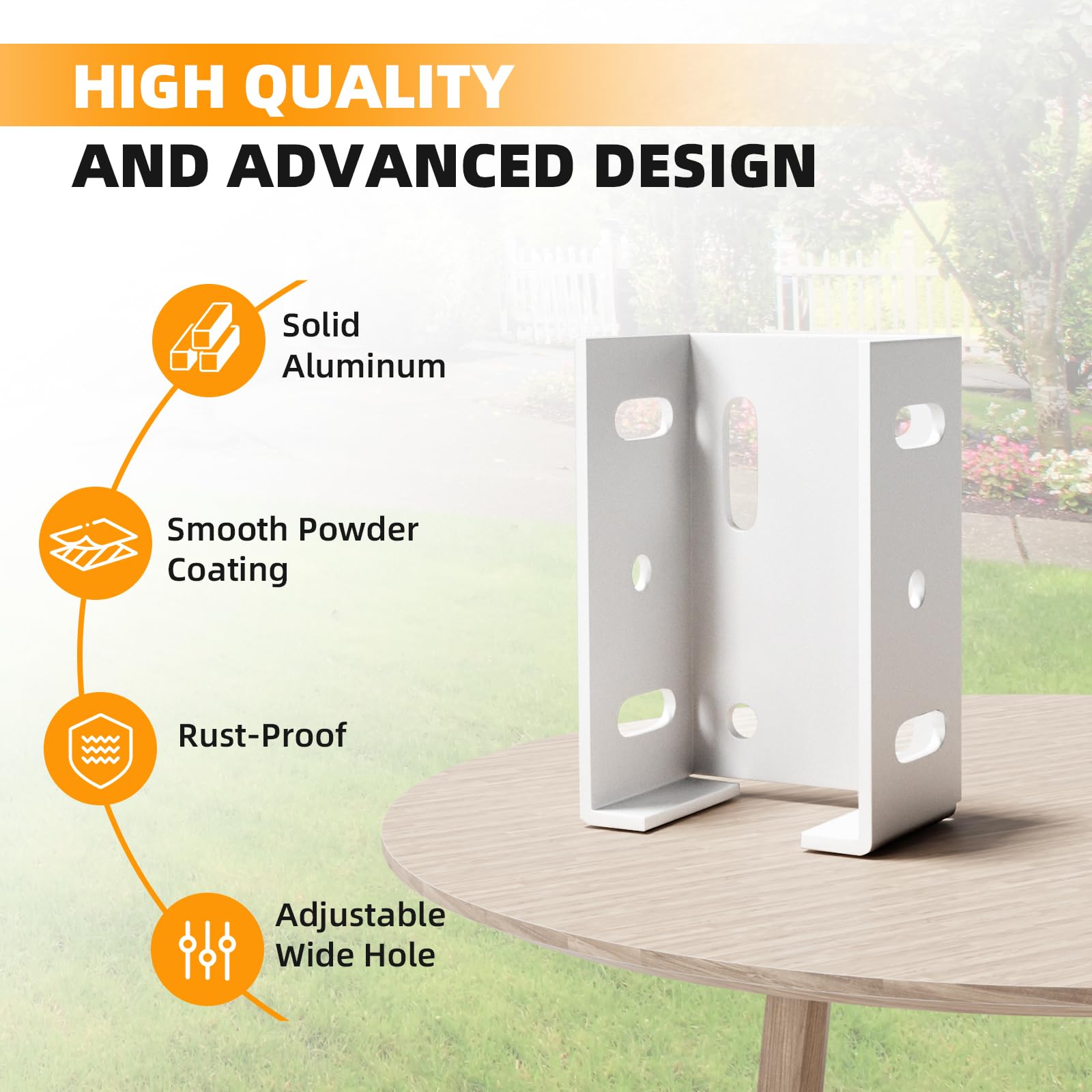 White Aluminum Fence Brackets Security Fence Bracket Standard (Inc