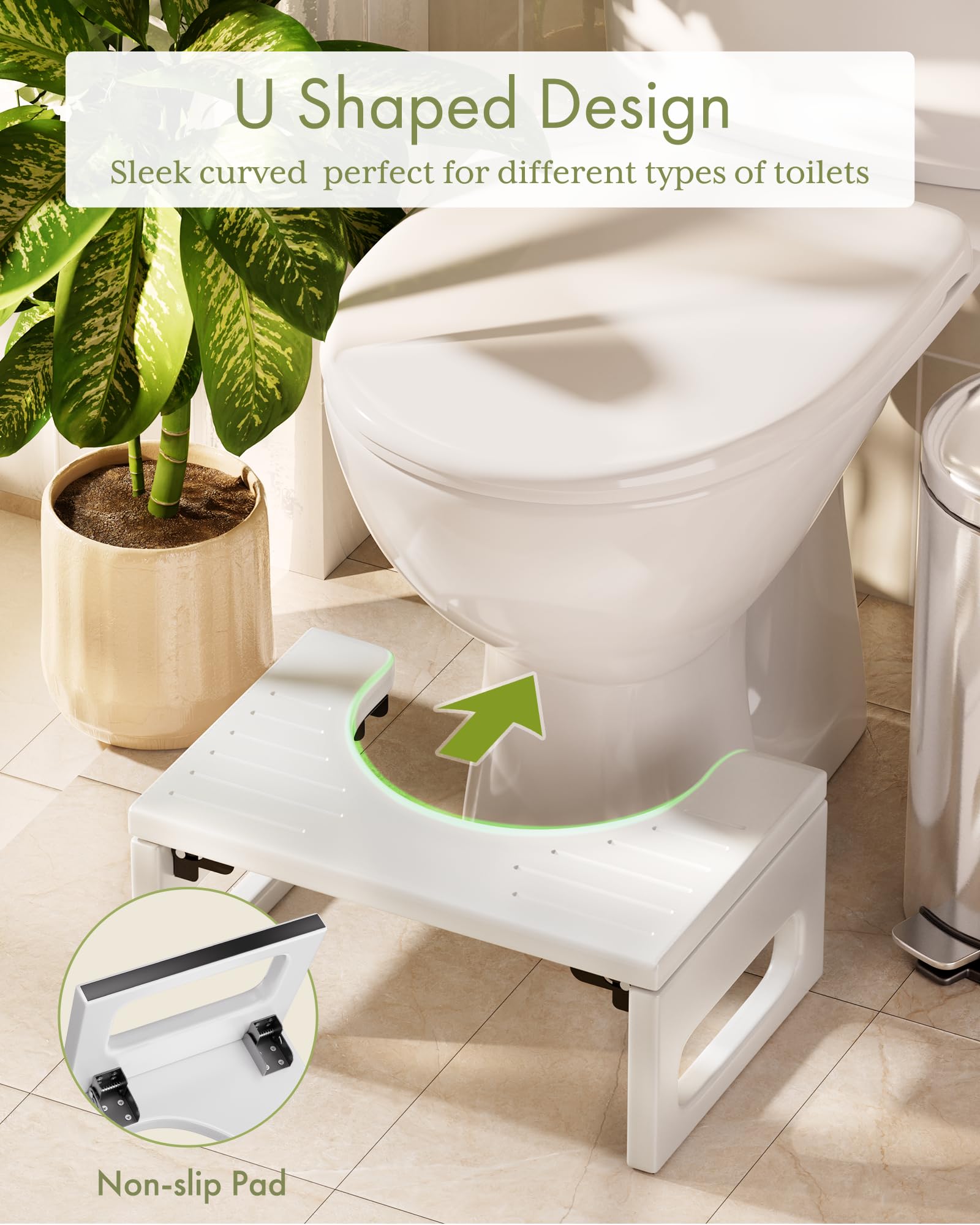 Amazon.com: AmazerBath 7 Inches Bamboo Toilet Stool Squat