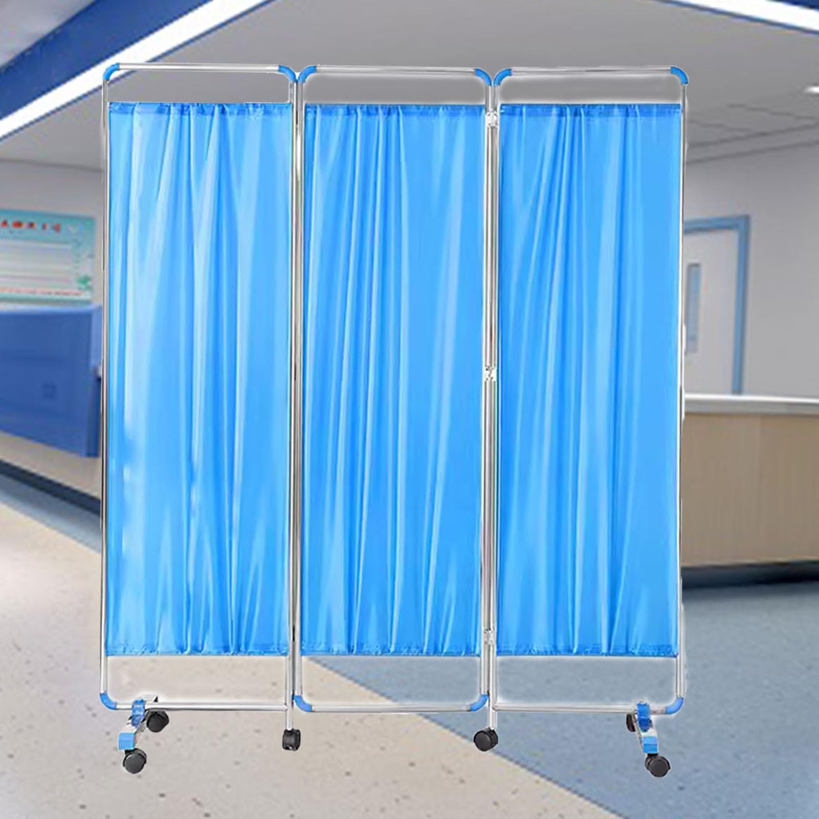 Clôture temporaire pliable pour créer un espace d'intimité en salle d'examen