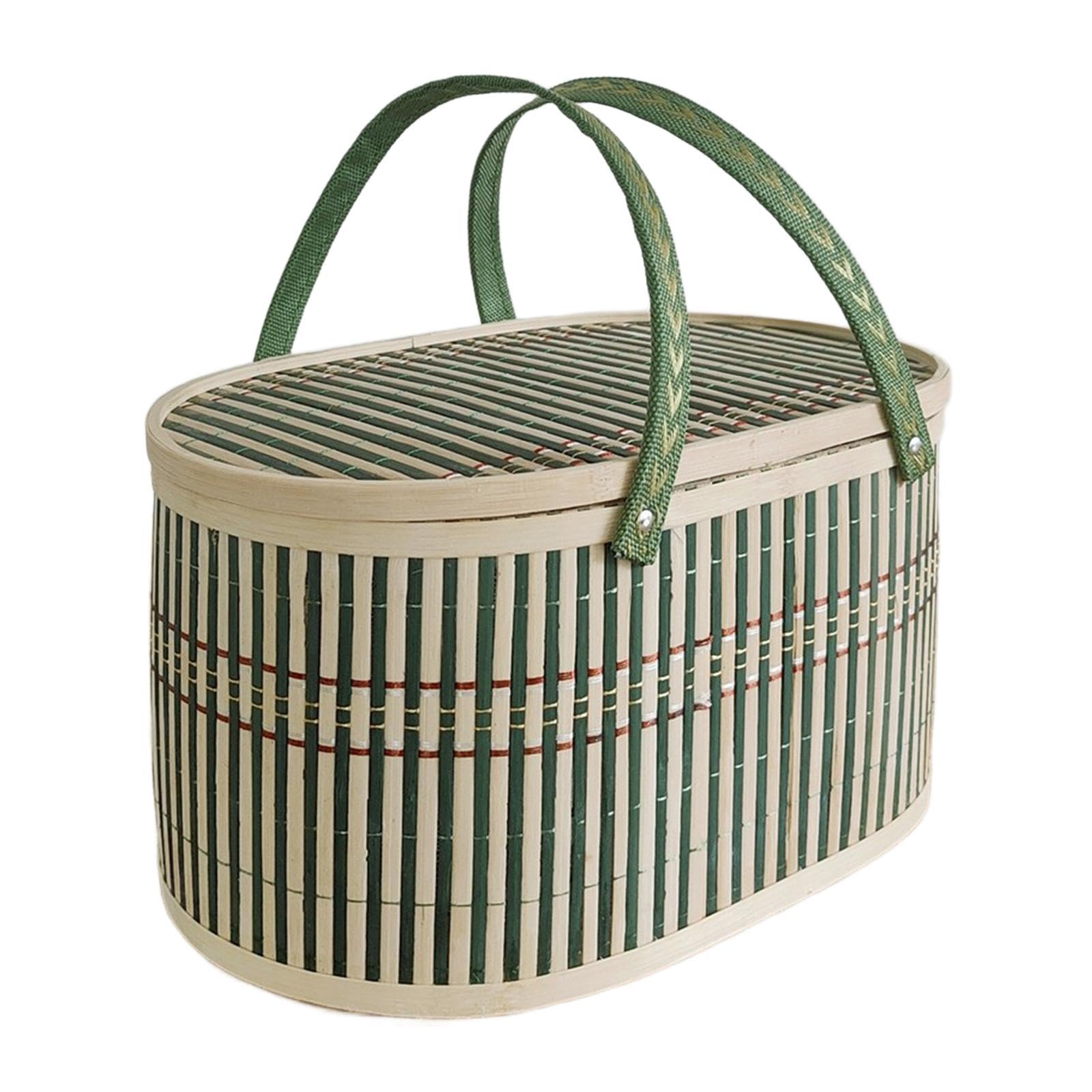 BNF Bamboo Woven Basket Multipurpose Bamboo Basket with Lid for Fruit Bread Cake Solid Lid | Home & Garden | Kitchen, Dining & Bar | Kitchen Storage & Organization | Food Storage Containers-image-27