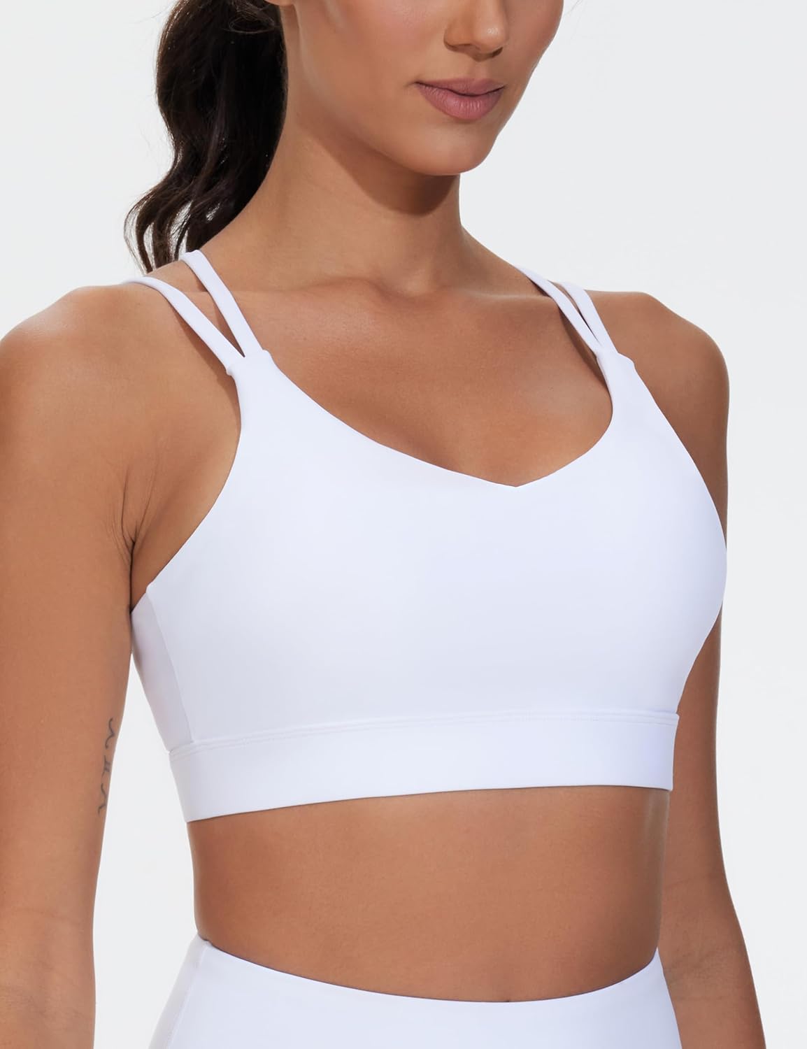 THE GYM PEOPLE Women's Double Spaghetti Strap Sports Bras Supportive Strappy Workout Bra with Padded - Image 4