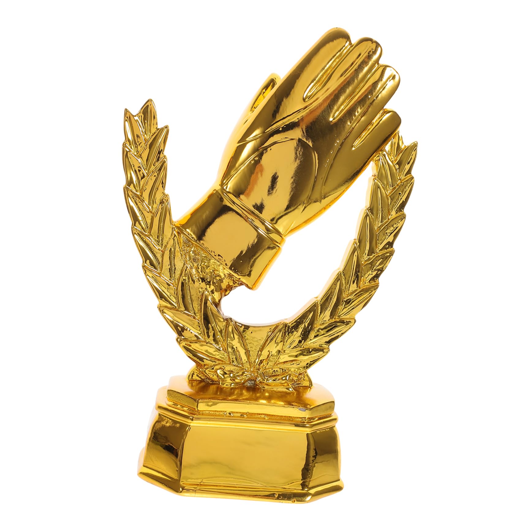 Milisten Trofeo de Fútbol de Guante de Portero Dorado en Resina | Adorno de Premio para Competición, Ligero y Decorativo, Adecuado como Recuerdo de Partido