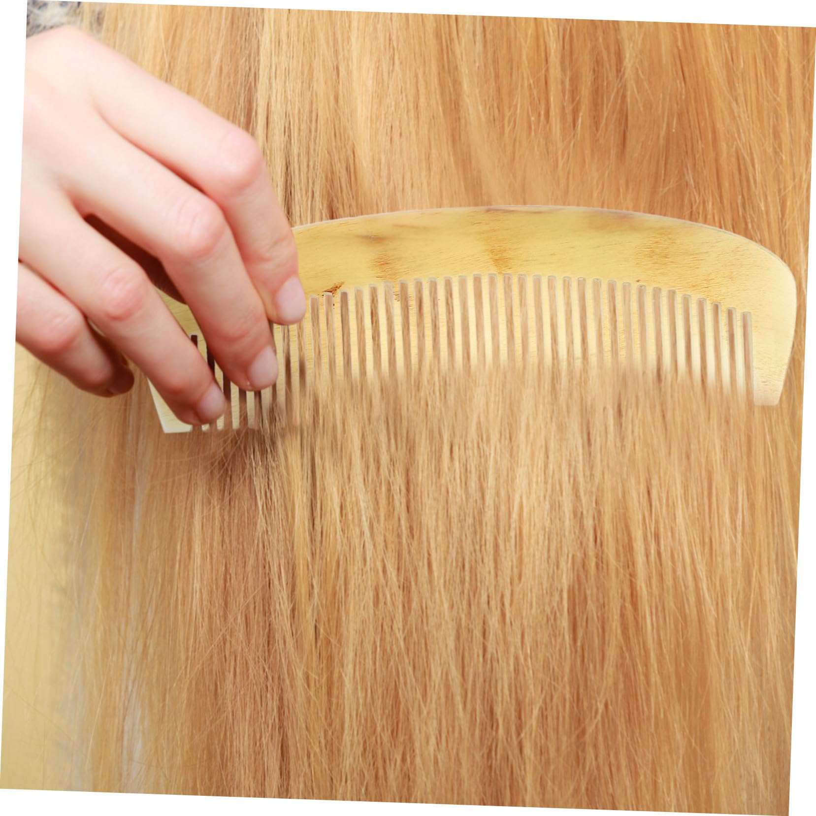 Hornkamm zur Frauen aus Antistatischer für Feiner Natürlichen Hornmaterial mit Verarbeitung Haarpflege und Glättung für Täglichen Gebrauch