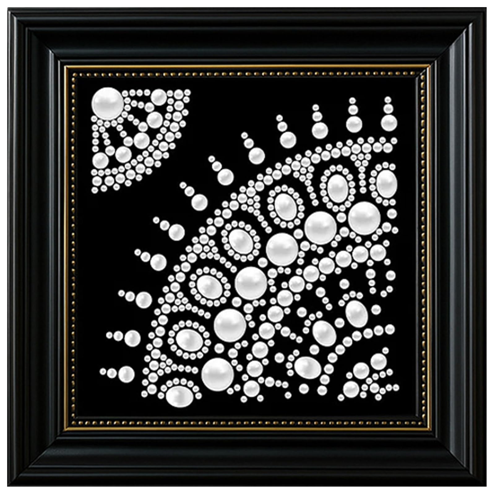 POETRYDRAW Mandala DIY Pearl Dot Painting with Frame Pearl Art Painting 27x27cm for Home (ZH193)