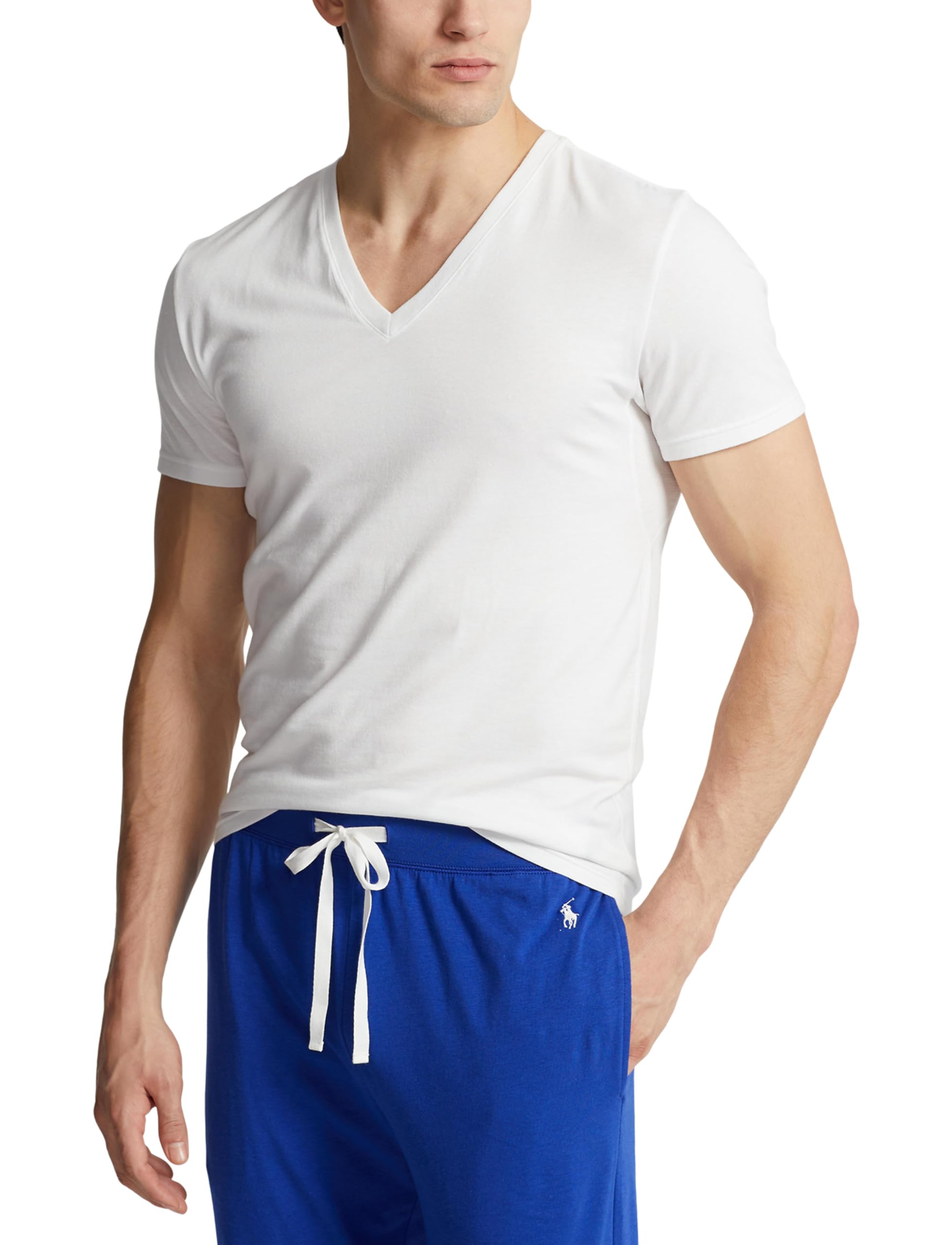 POLO RALPH LAUREN Herren-Unterhemden, 4D-Flex, kühlende Belüftung, Baumwoll-Modal, V-Ausschnitt