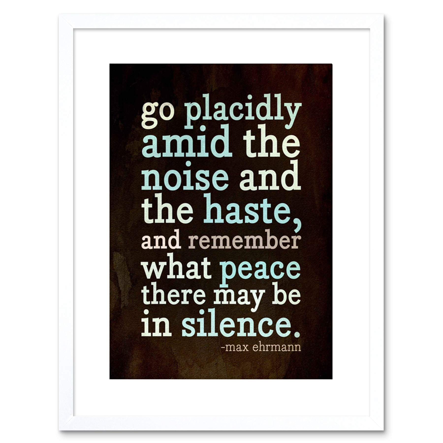 Wee Blue CooQUOTE EHRMANN DESIDERATA POEM FRAMED PRINT F97X3519