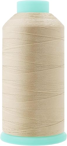 Miniatura 1052 de Mandala Crafts Hilos de coser resistentes de nailon consolidado, hilo para tejer jeans de cuero, hilos de tapicería marina al aire libre, Beige