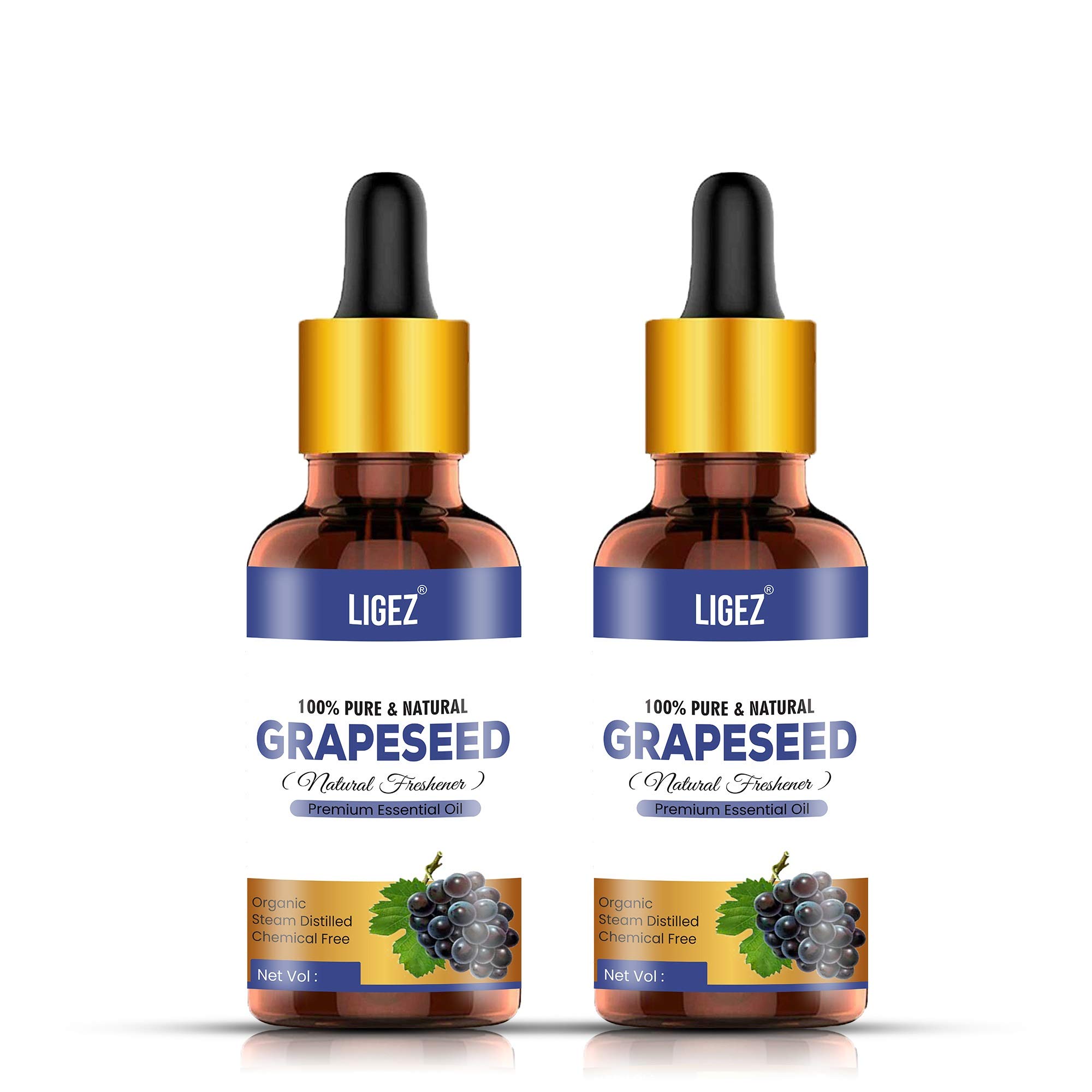 Ligez Grapeseed Oil for Skincare and Acne (Pack of 2) (15ml)