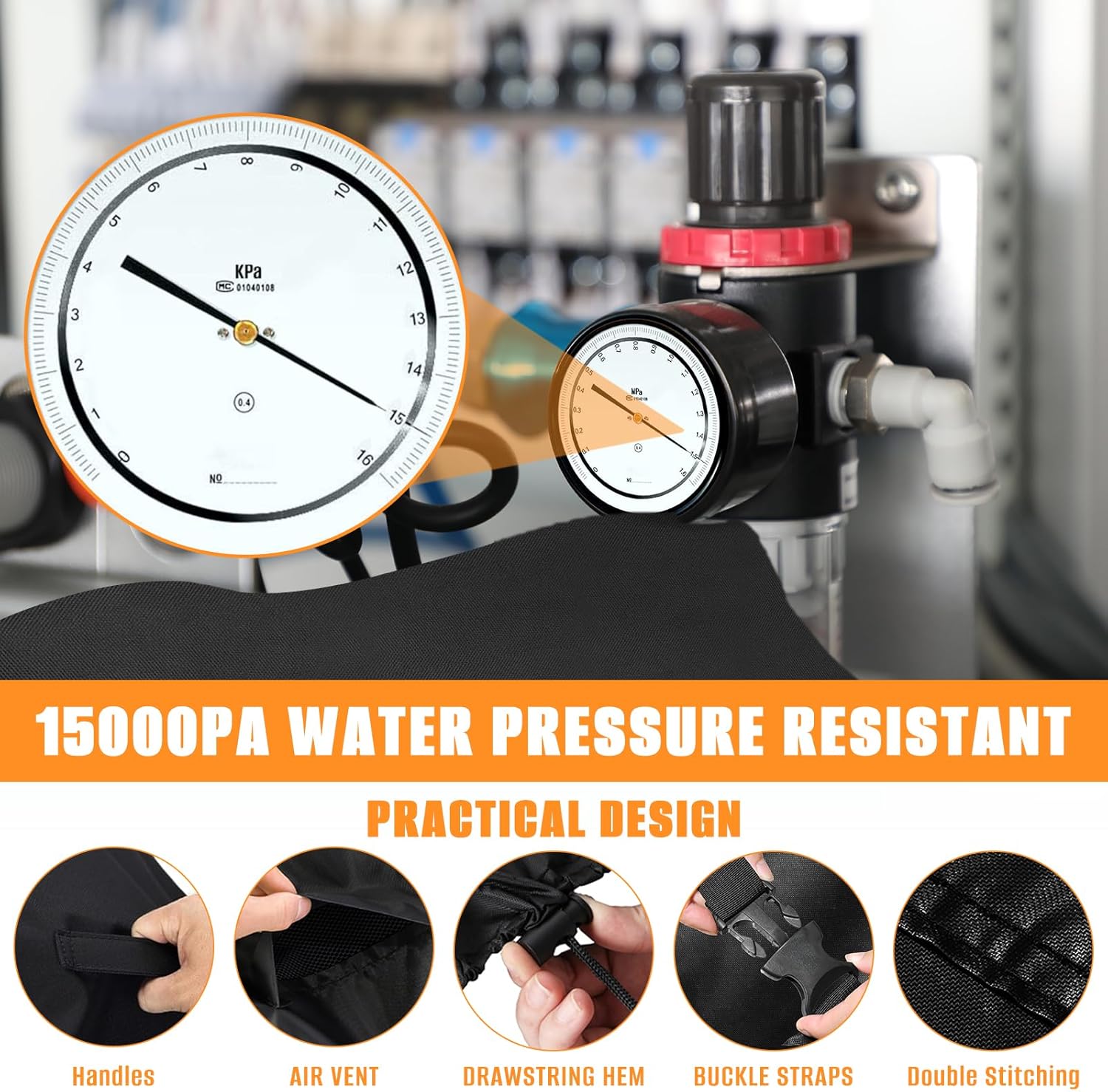 Kovshuiwe Patio Furniture Covers,4-Piece Outdoor Veranda Patio Garden Furniture Covers Set Waterproof - Upgraded 420D Heavy Duty Oxford Fabric Rattan Furniture Cover for Chair Sofa(Black)