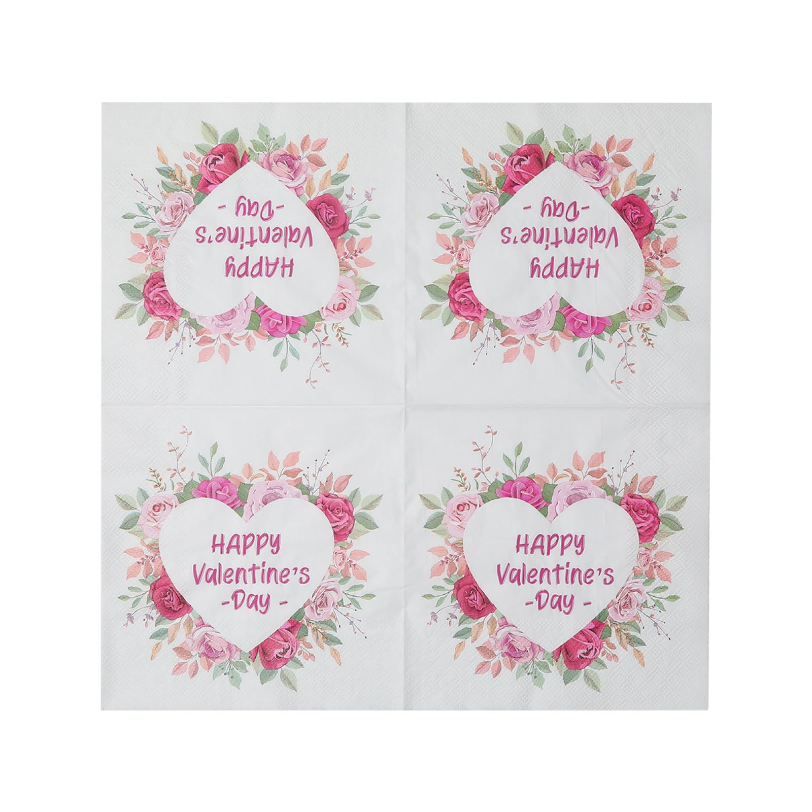 Tovaglioli di Carta Rose Di San Valentino Tovaglioli per Decoupage Decorati Tovaglioli Bar Compleanno Carta Lgienica Tovagliolo Decorazione Da Tavola Usa e getta Per Matrimoni Feste 30 Packs(33x33cm)