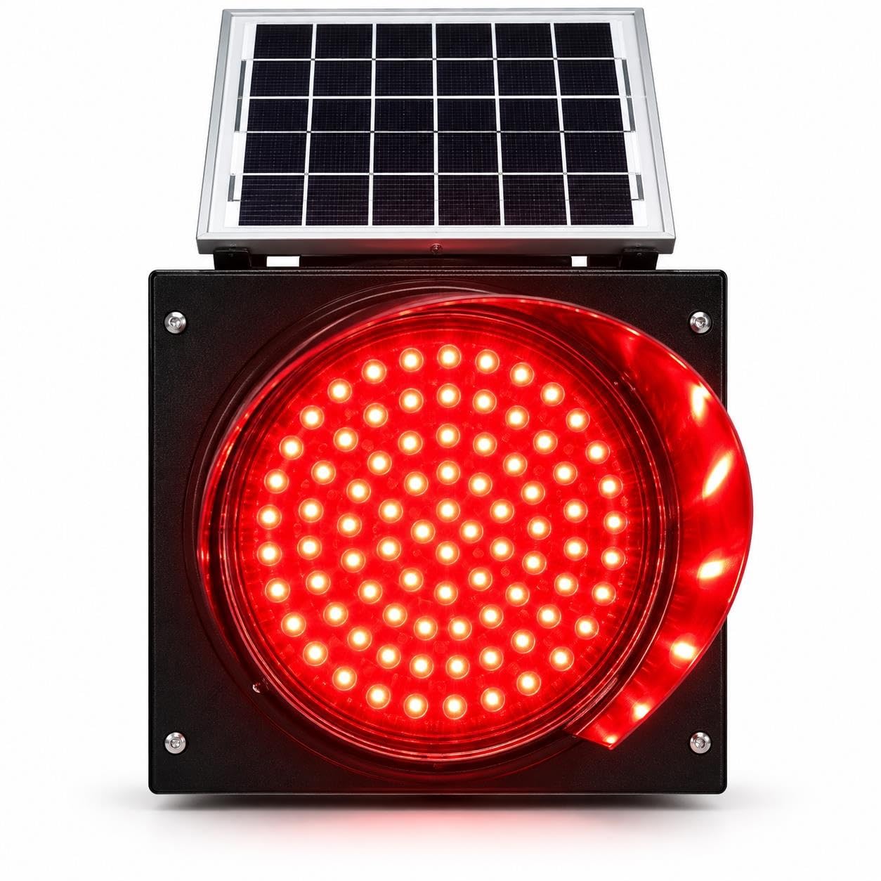 Balise Clignotante Solaire À LED, Feu De Circulation 12/16 Pouces