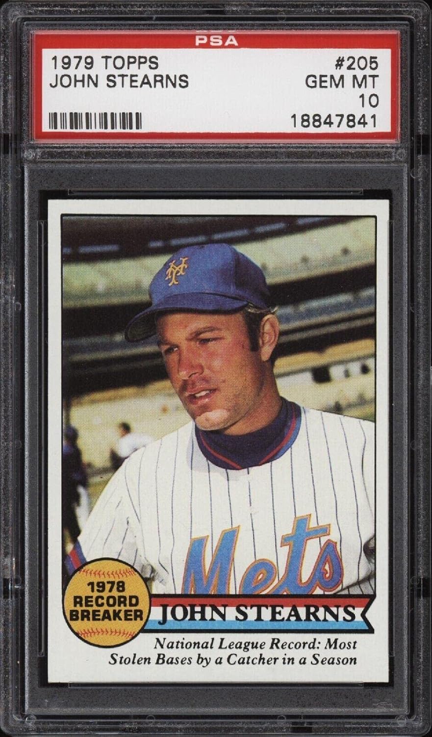 1979 Topps #205 John Stearns - Mets - PSA 10-18847841 - Baseball Card - Slabbed Baseball Cards