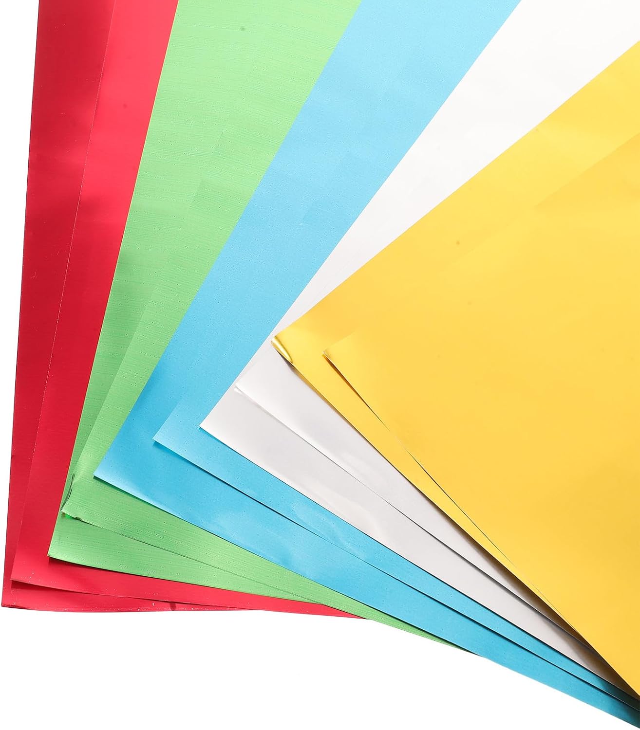 CIMAXIC 10pcs Embossing Foil Paper for Crafts, Heavy Duty Metallic Craft Tin Foil Sheets for DIY Art Projects, Scrapbooking, Holiday Ornament Decor, 5-Colors 11.7" X 8.3"