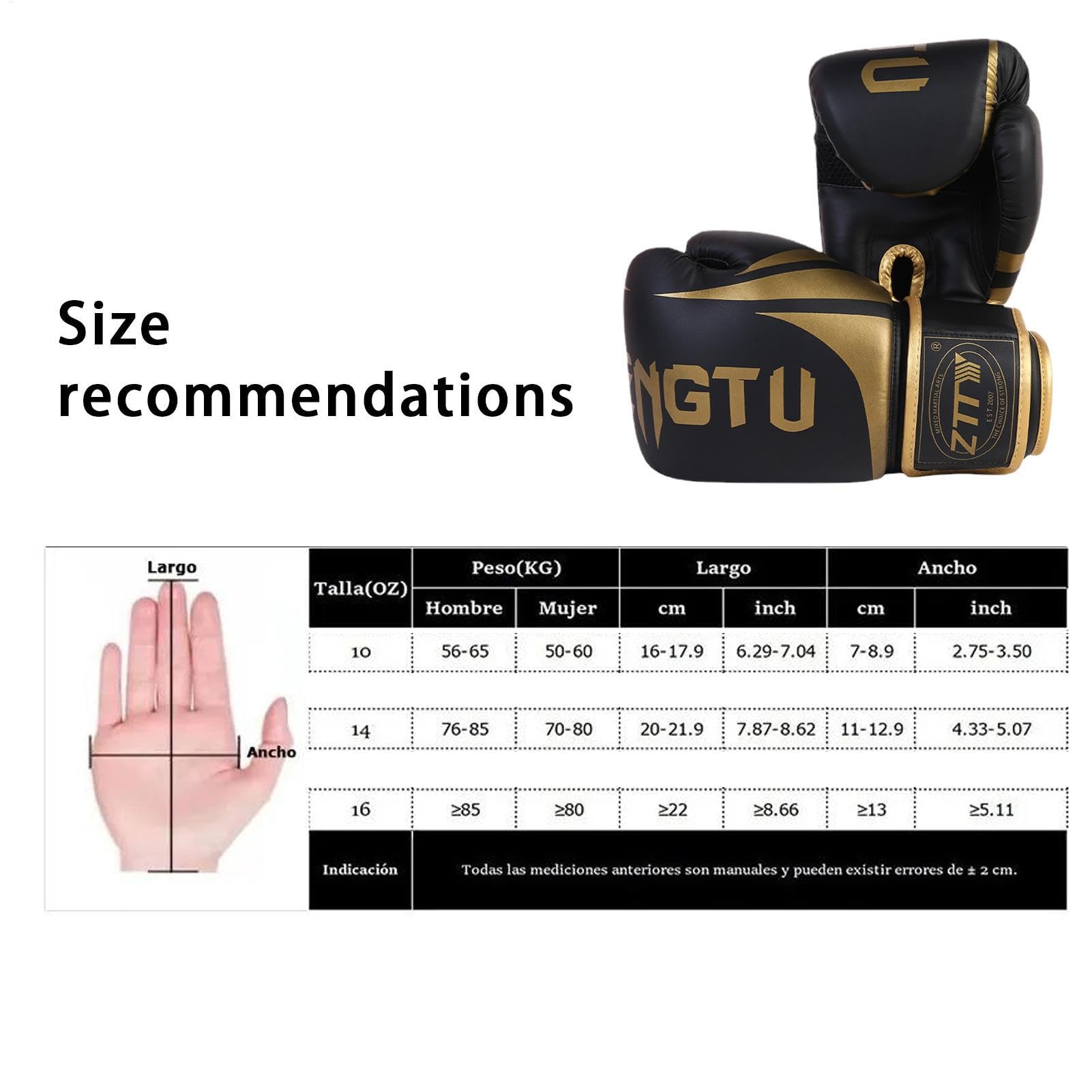 Guanti da boxe da uomo – Guanti da allenamento da kickboxing con protezioni per polsi | Guanti da boxe e borsa da battito per combattimento, kickboxing, muay thailandese e MMA