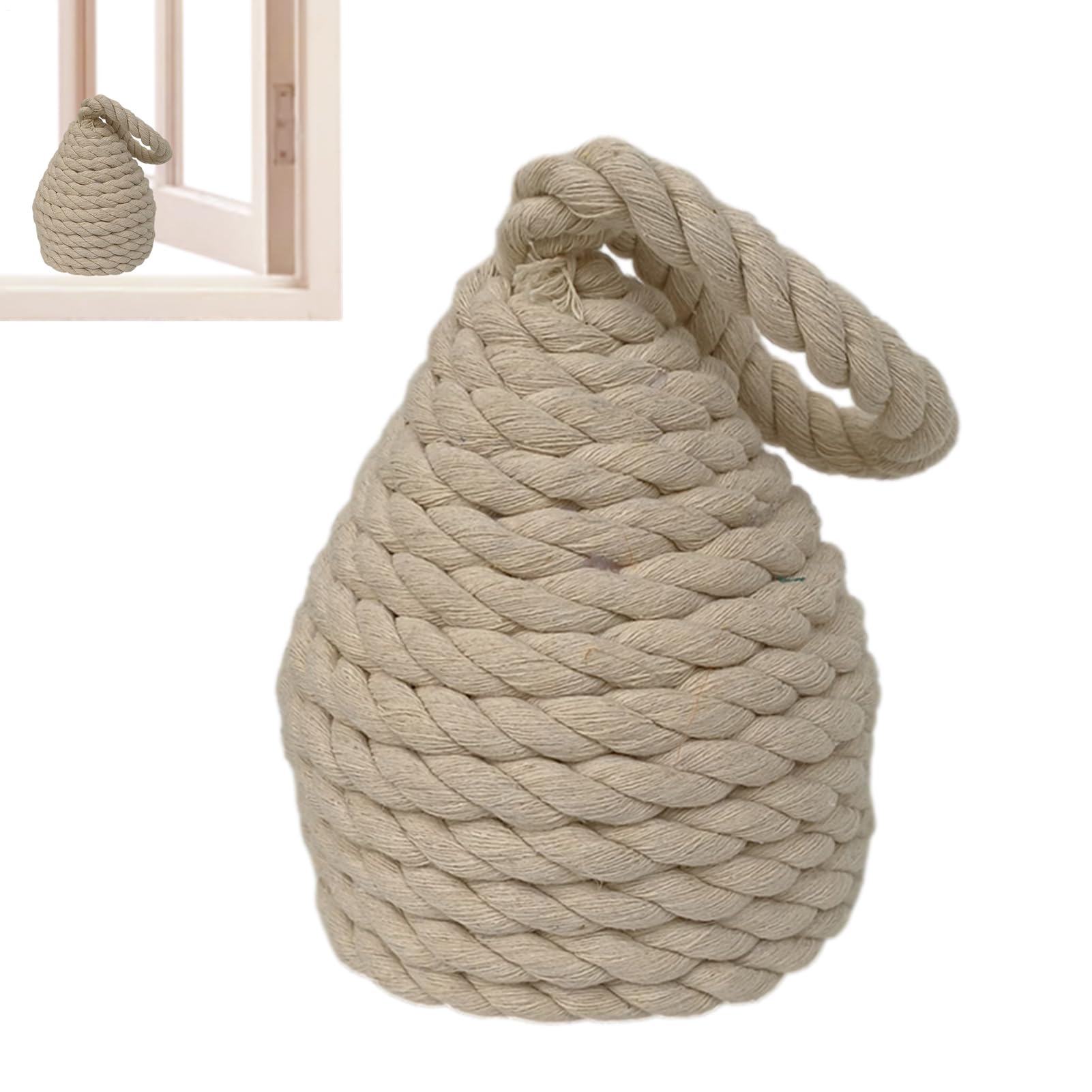 Fermaporta in corda, blocco pesante, maniglia elegante, fermaporta interna | con maniglia in corda, arresto decorativo moderno per ingresso, camera da , soggiorno, ufficio