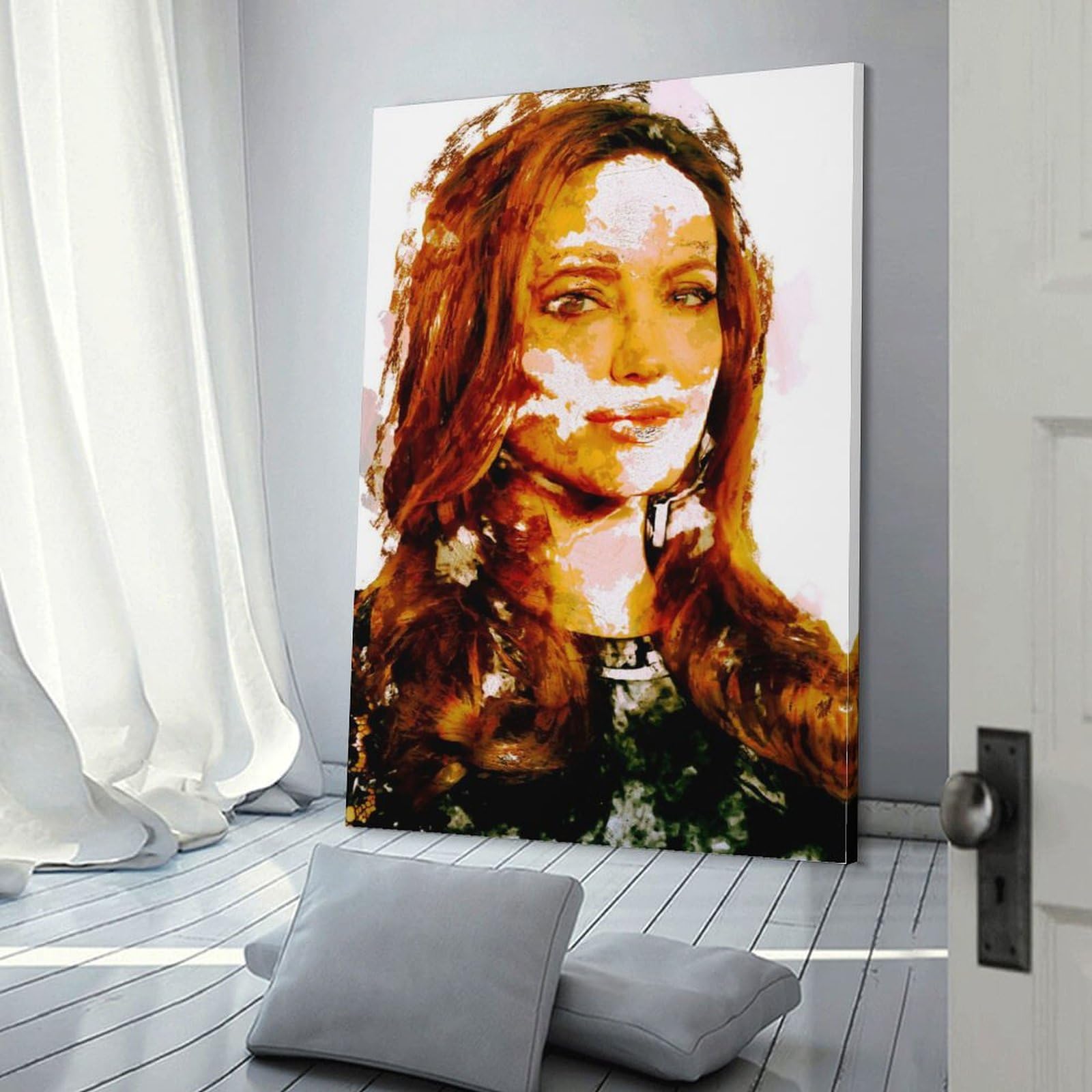 Amazon.co.jp: アンジェリーナ・ジョリー キャンバスアート ポスター